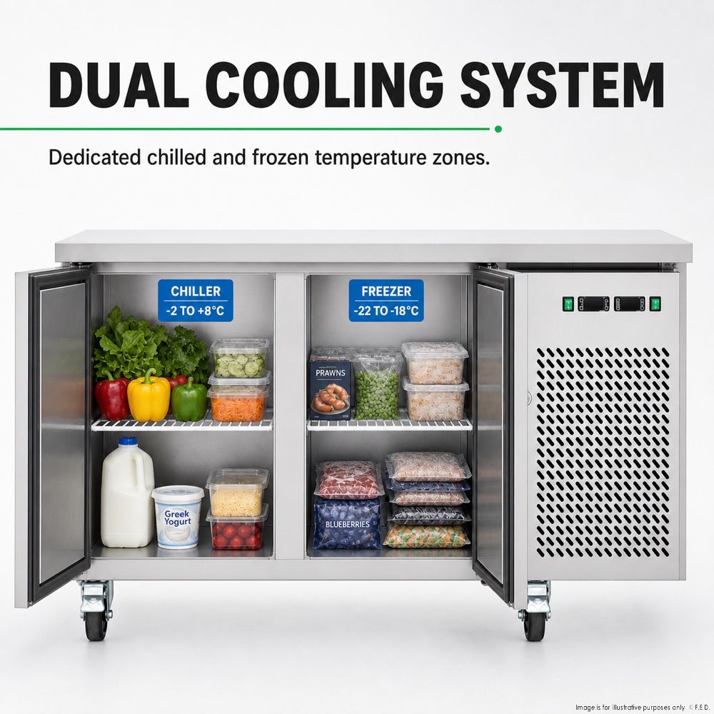 Thermaster Dual-Temperature GN Counter Refrigerator - GN2100DT
