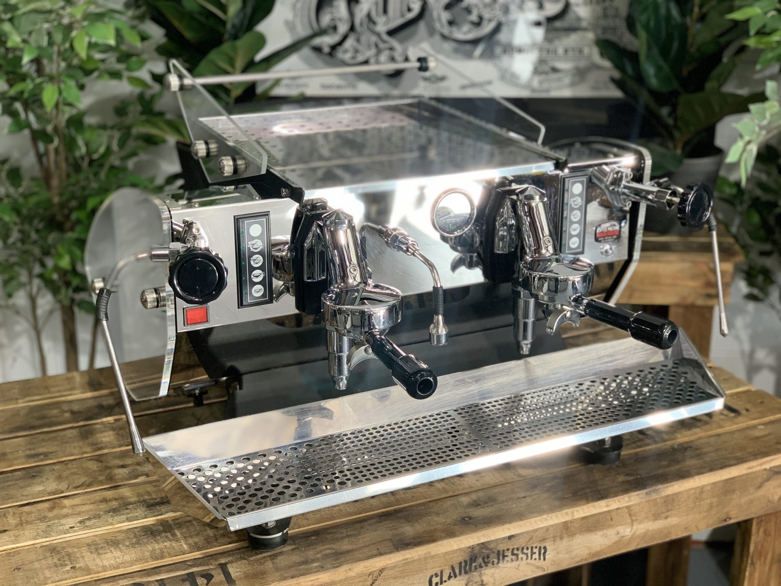Kees Van Der Westen Mirage Duette Black Sides - 2 Group Commercial Espresso Machine - Stainless
