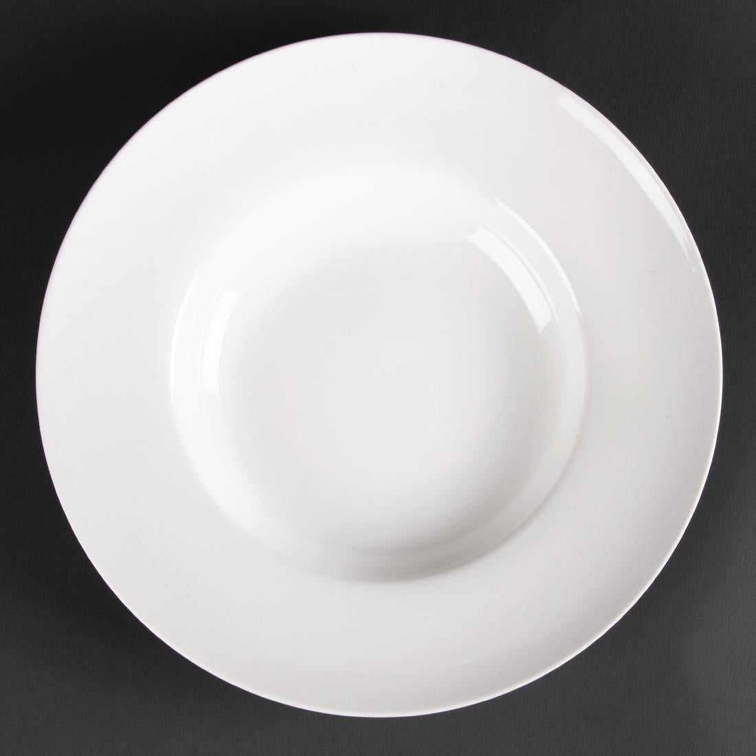 Olympia Lumina Pasta or Soup Bowls White 254mm (4 Pack) - CD636