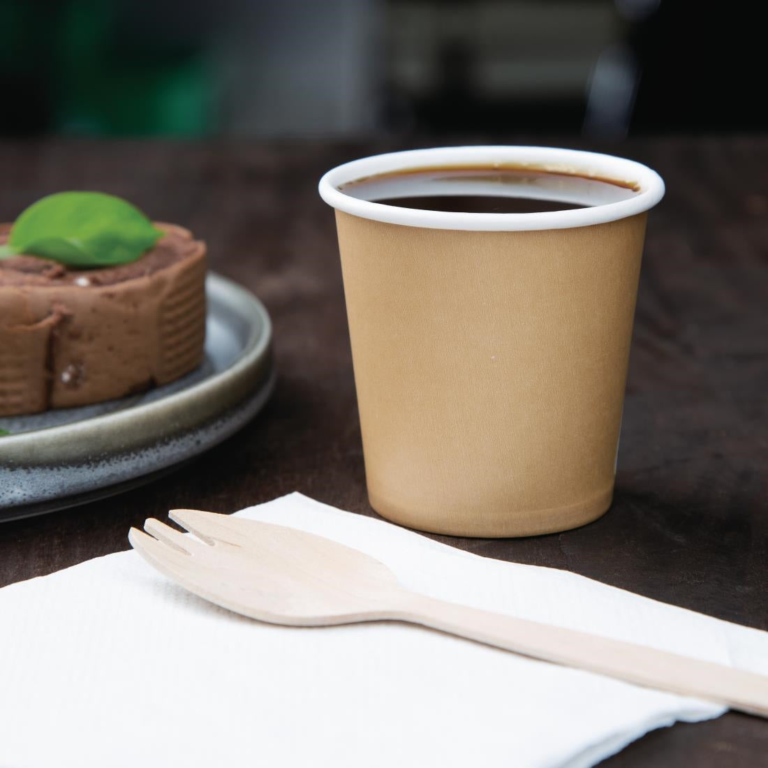 Fiesta Recyclable Espresso Takeaway Cups Kraft 114ml (Pack of 50) - GP446