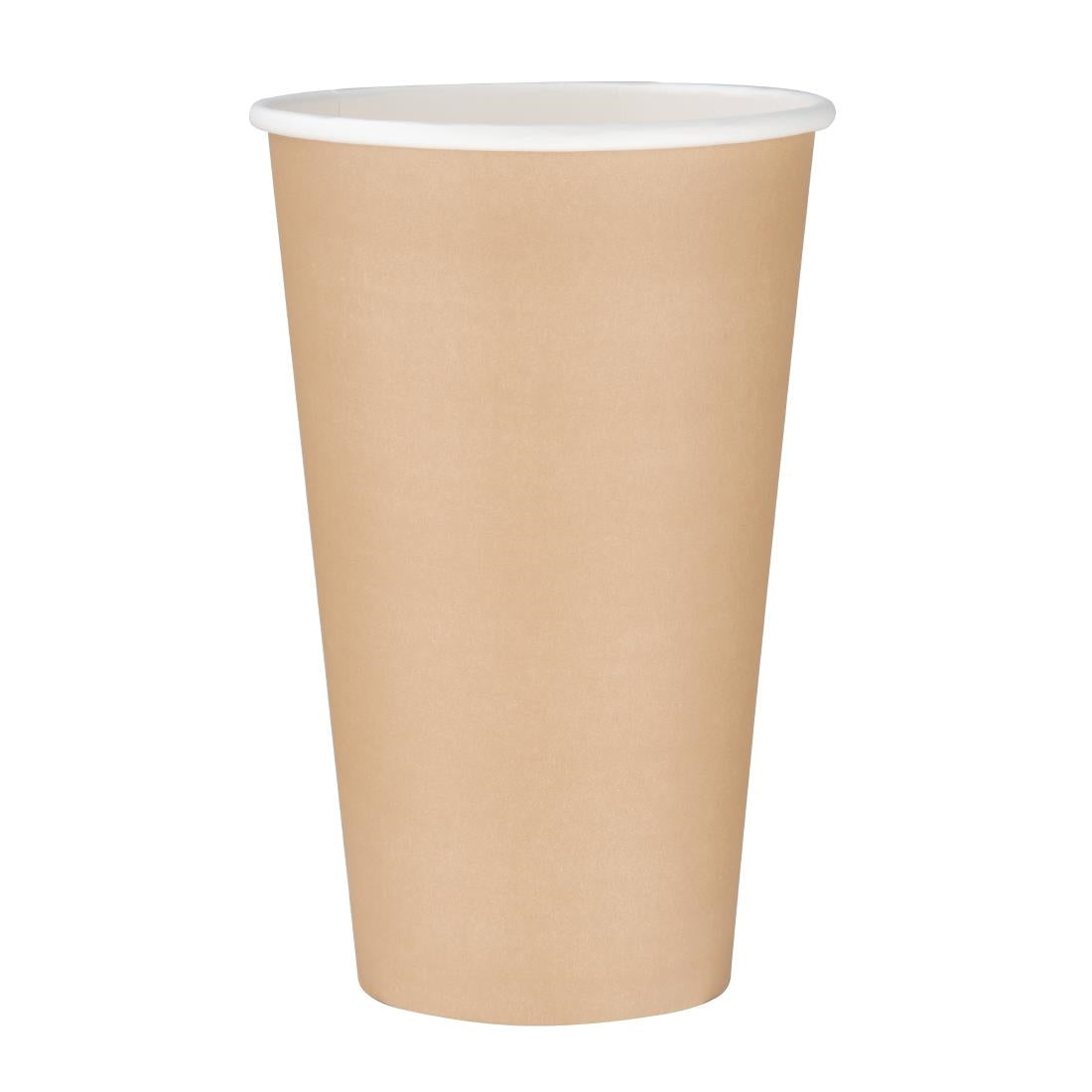 Fiesta Recyclable Takeaway Coffee Cups Single Wall Brown 450ml (Pack of 50) - GF035