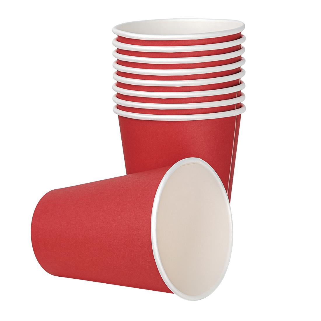 Fiesta Recyclable Takeaway Coffee Cups Single Wall Red 340ml (Pack of 50) - GP407