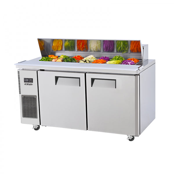 Skipio 420 Salad Side Prep Table with Hood Lid SHR15-2