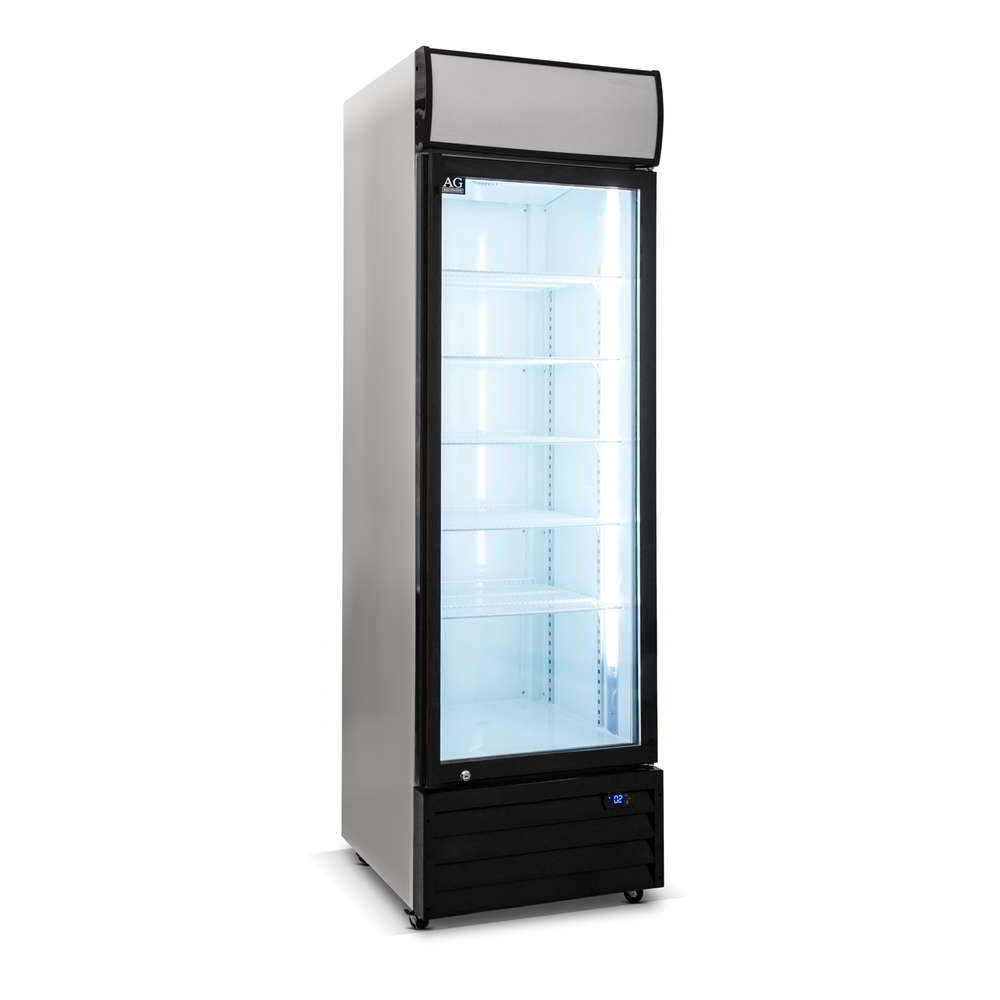 AG Equipment 420 Litre Single Door Upright Display Fridge - Glass Door CU420TNG