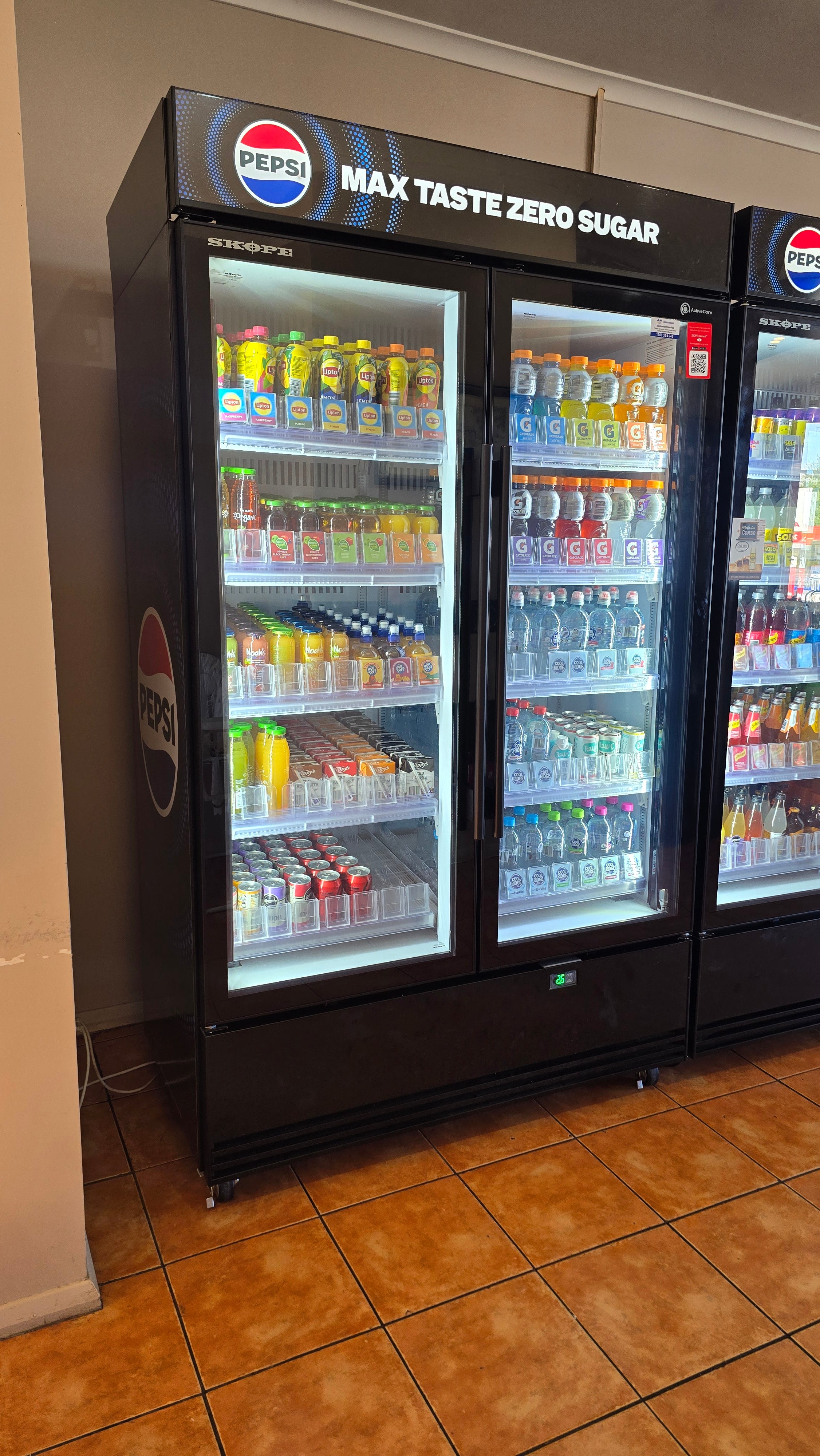 Skope BME1200N-AC 2 Glass Door Display or Storage Fridge Lit Sign