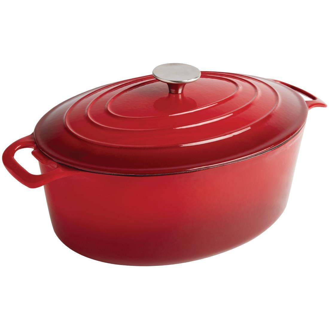 Vogue Red Oval Casserole Dish 5Ltr - GH313