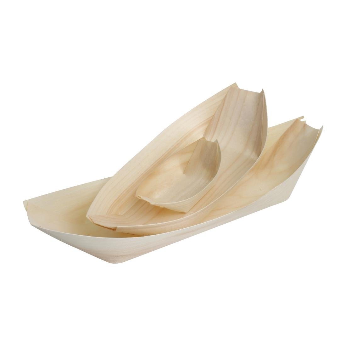 Fiesta Compostable Biodegradable Wooden Boats 190mm - DK387
