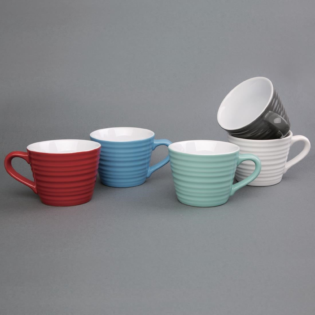 Olympia Cafe Mug Blue Ripple - 230ml (Box 6) - DH636