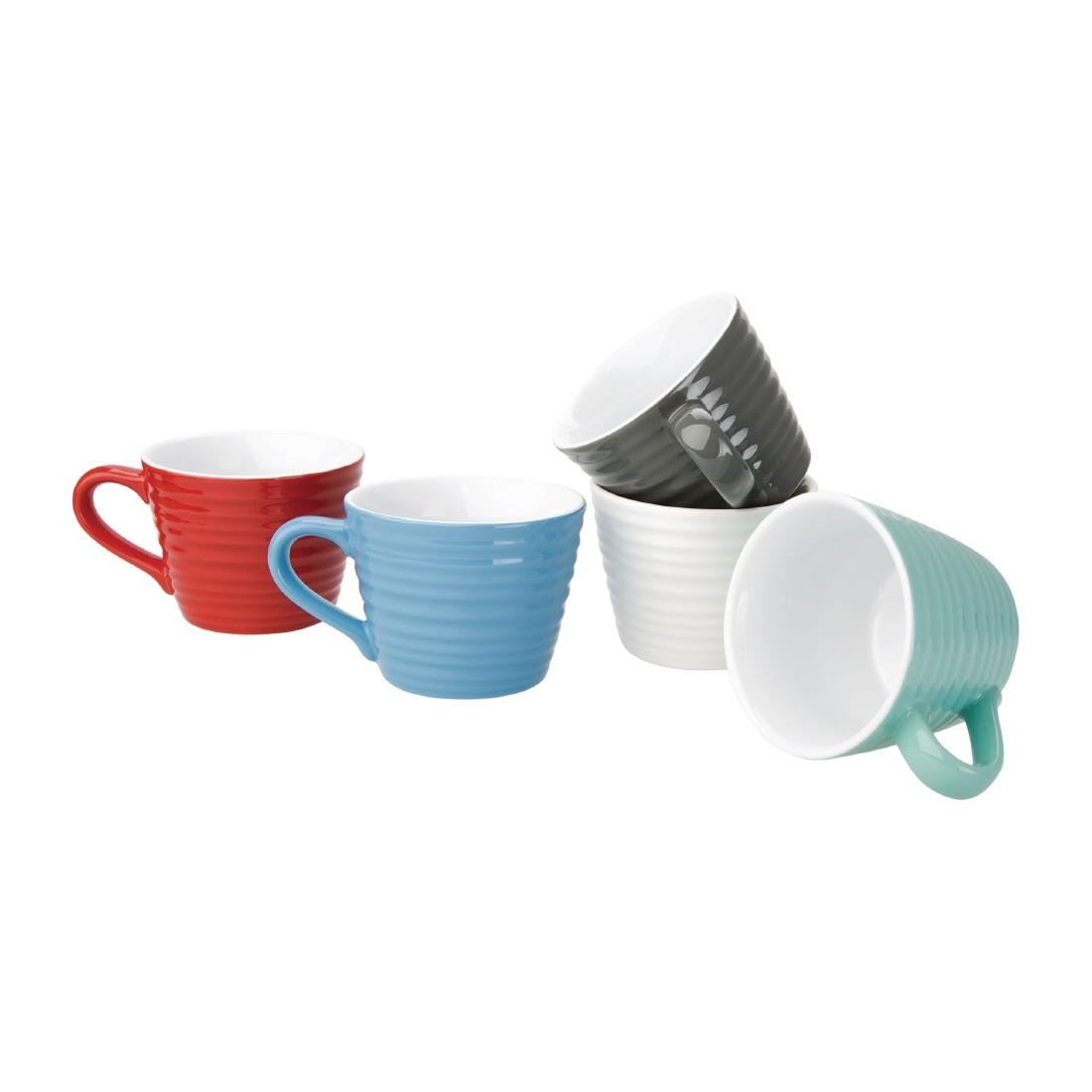 Olympia Cafe Mug Aqua Ripple - 230ml (Box 6) - DH640