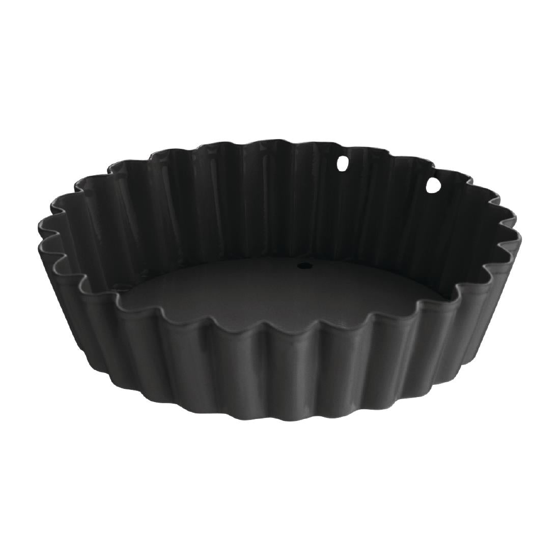 Vogue Non-Stick Mini Quiche Tin With Removable Base 80mm (Pack of 3) - CW990
