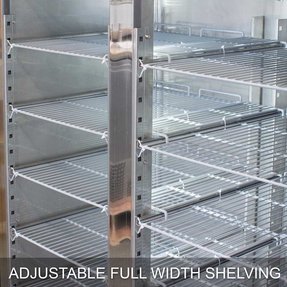 AG GNX1000TN1000 Litre Upright Double Stainless Steel Door Fridge GNX1000TN