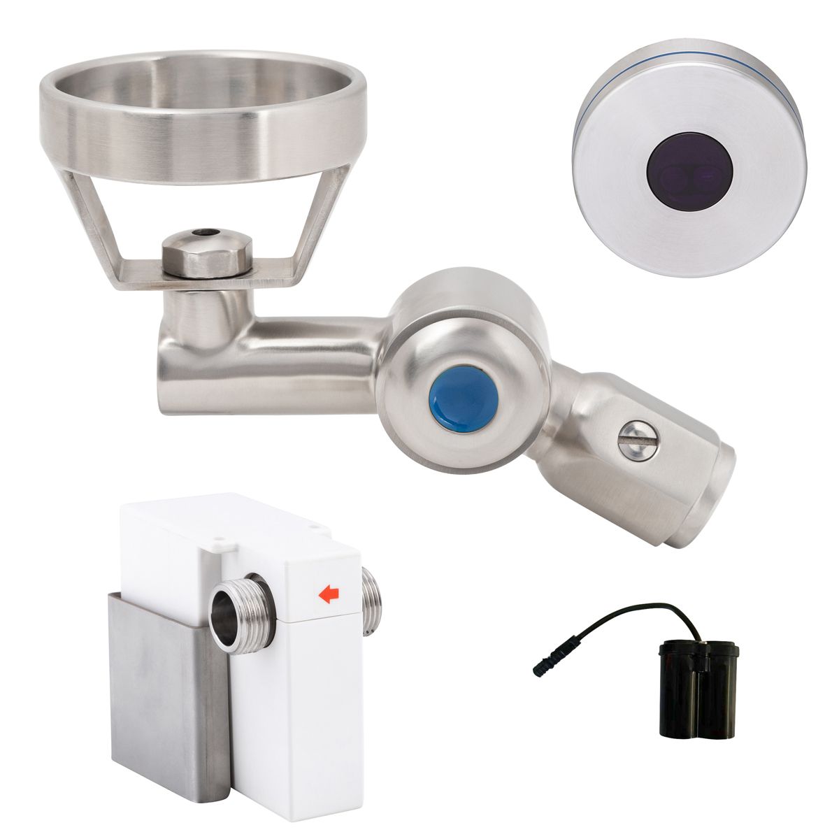 3Monkeez 45 Degree Hob-Mount Sensor Bubbler with Metal Mouthguard Battery Operated - T-3MSS-BUB45SB