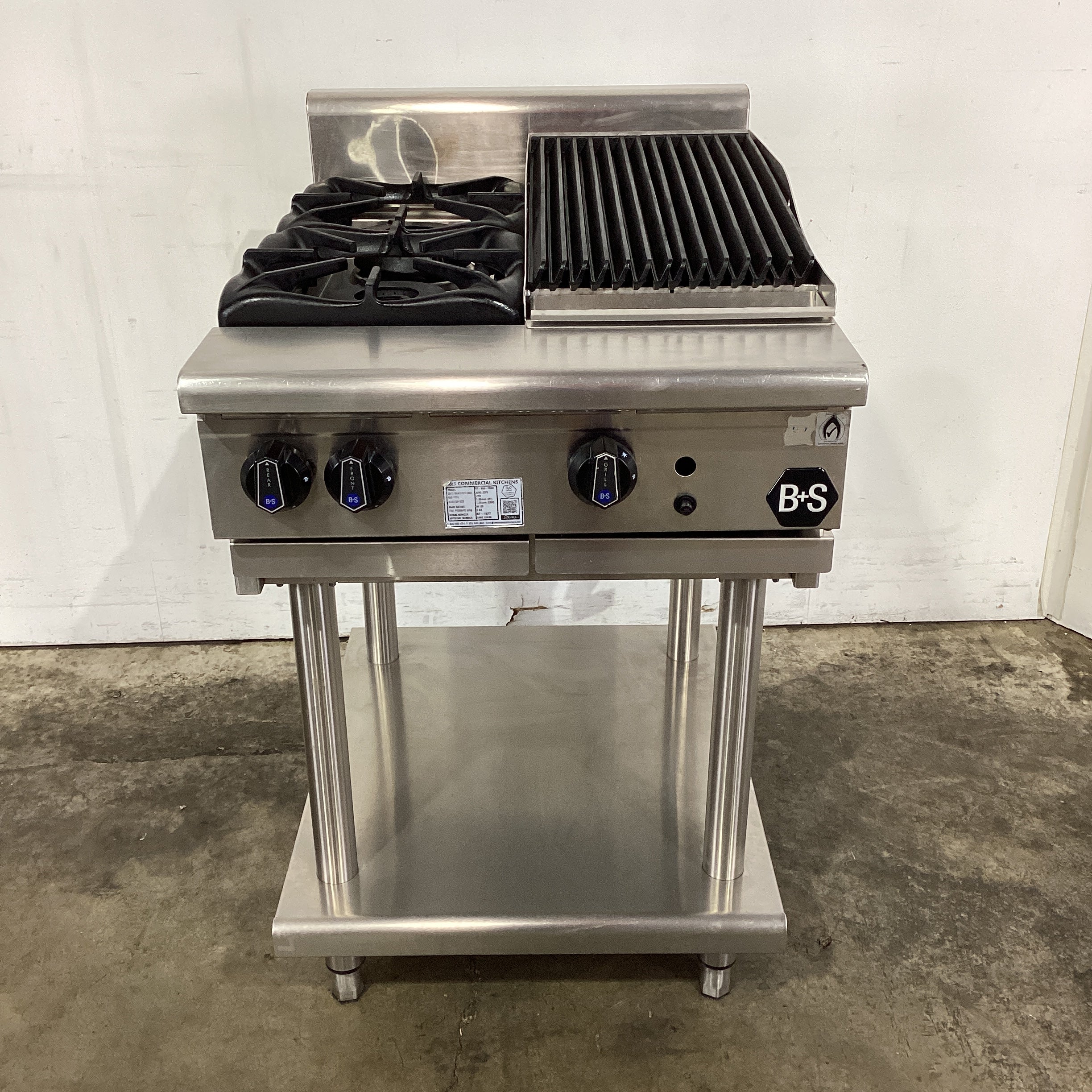 B&S BT-SB2-CBR3 Cooktop/Char Grill Combo - 802308