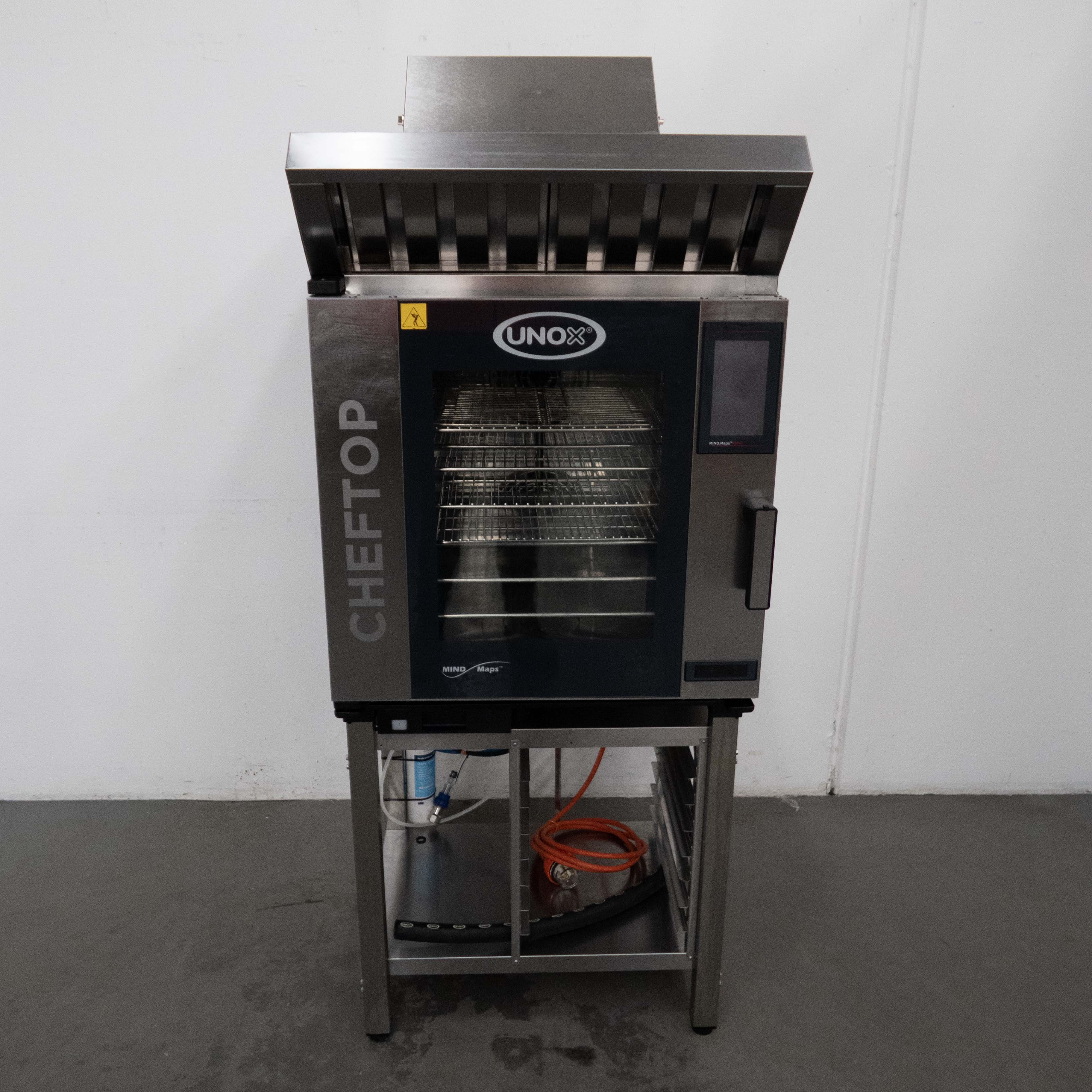 Unox XEVC-0711-E1RM 7 Tray Combi Oven + Hood with Steam Condenser + Stand - 881109