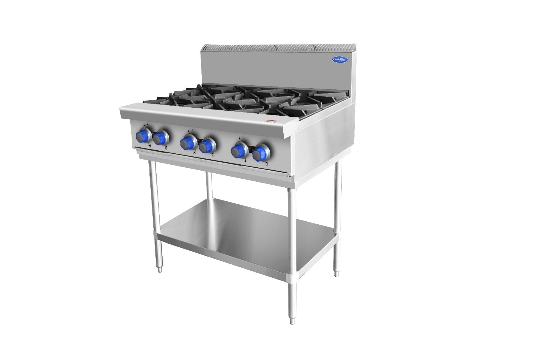 Cookrite 168Mj/h 6 Burner Cook Top AT80G6B-F-LPG