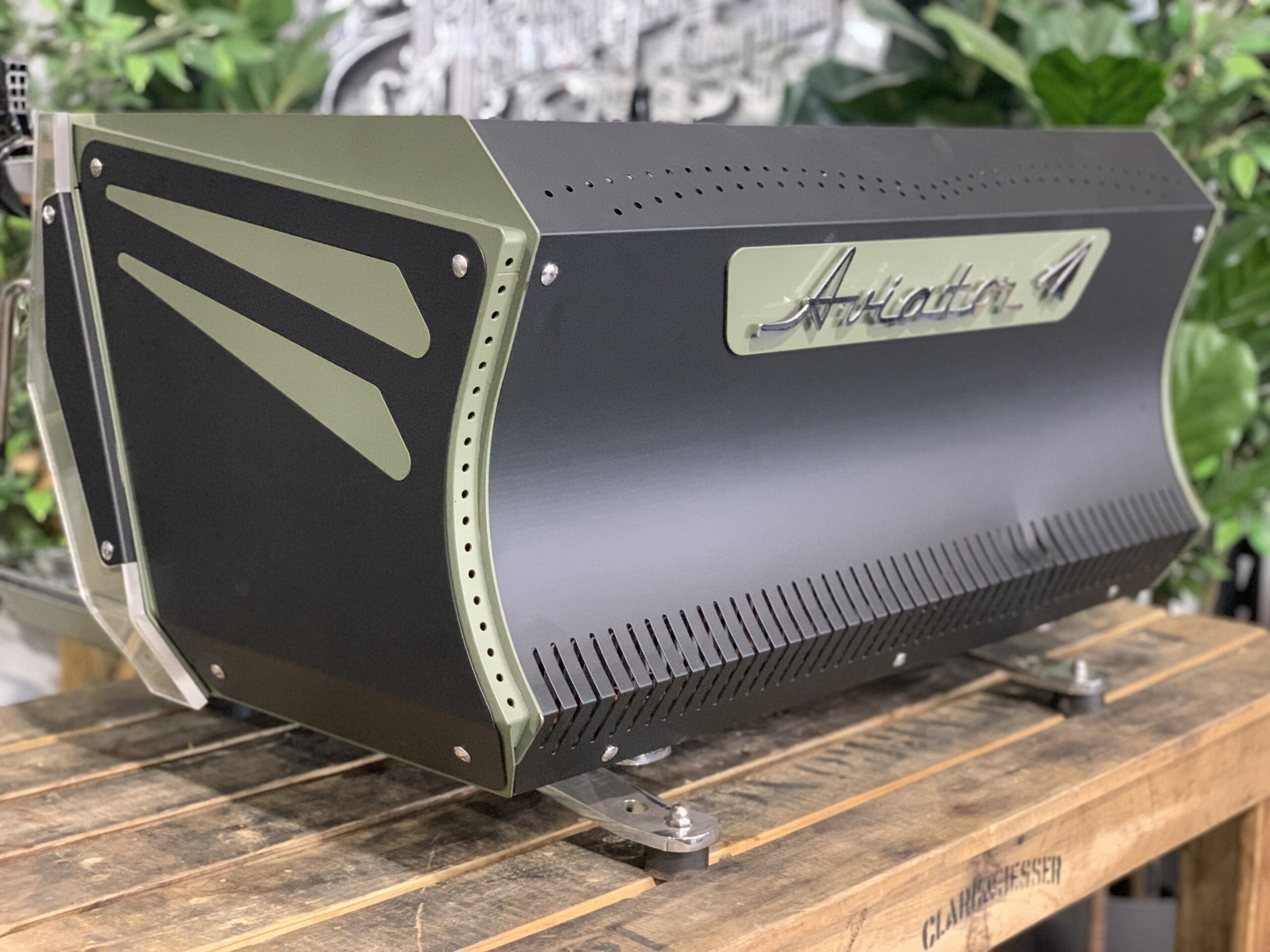 BFC Aviator Dark Green - 2 Group Commercial Espresso Machine - Black