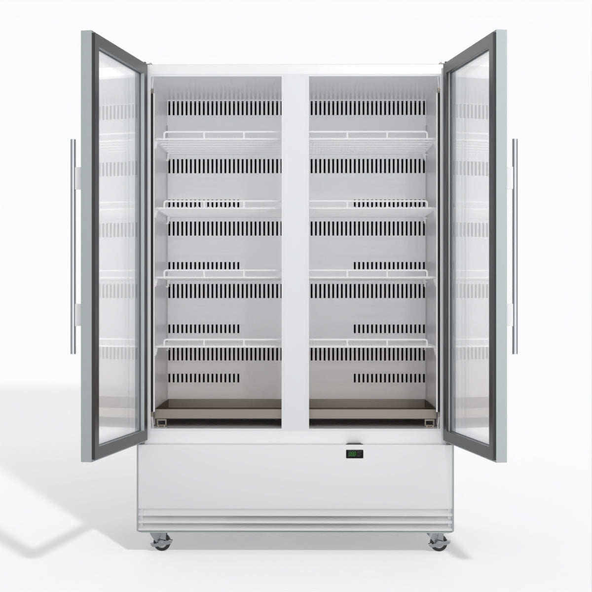 Skope BME1200N-A 2 Glass Door Display or Storage Fridge 1079L - White - BME1200N-A