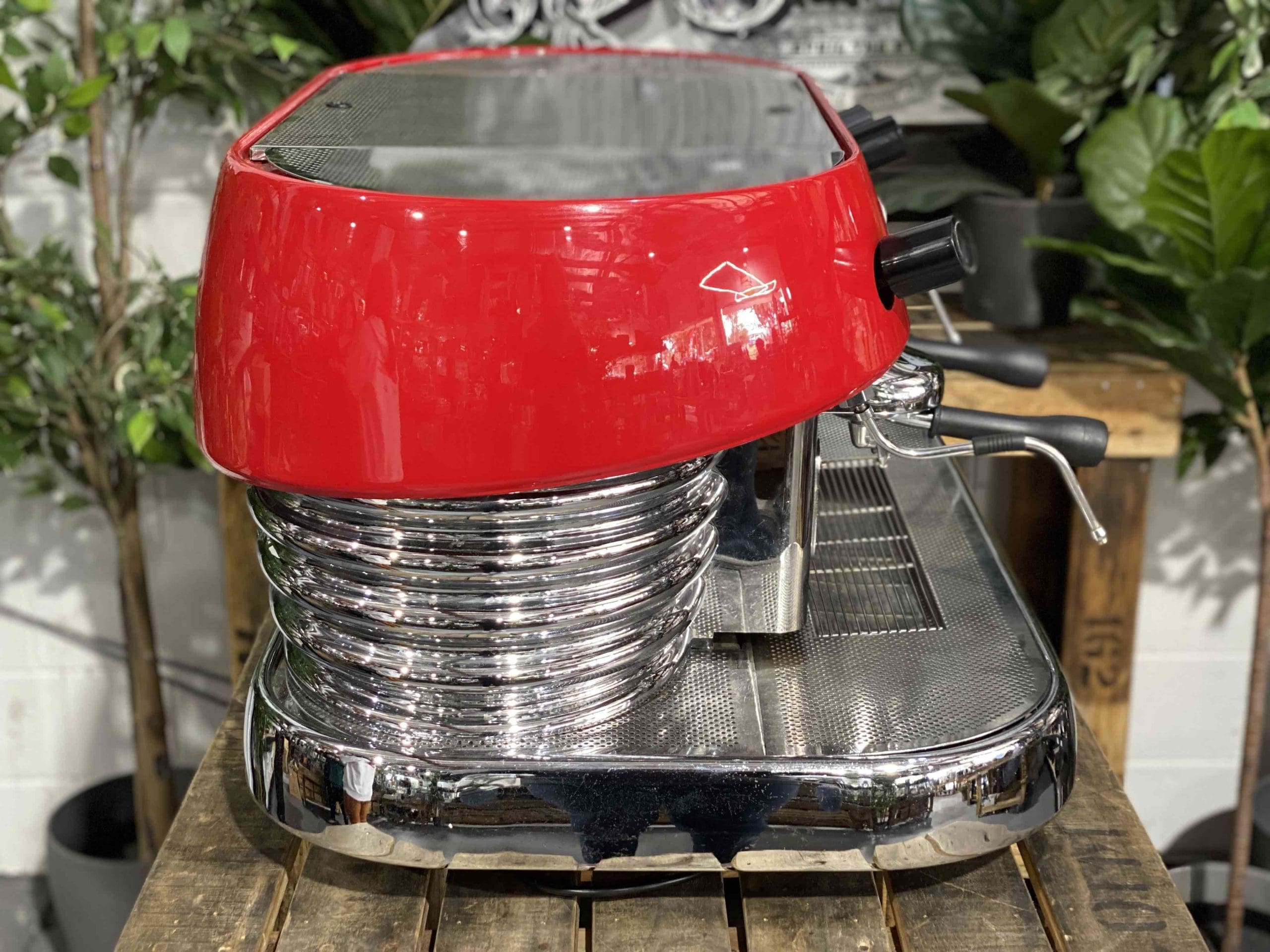 Brasilia Excelsior - 2 Group Commercial Espresso Machine - Red