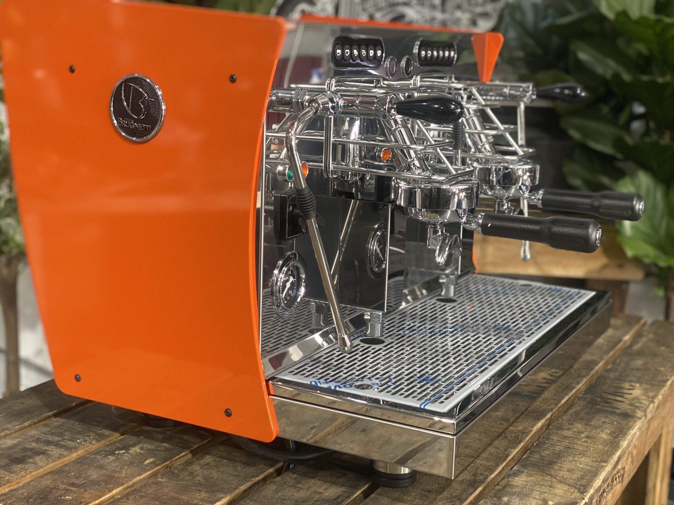 Brugnetti Giulia Manufactum Custom - 2 Group Commercial Espresso Machine - Orange
