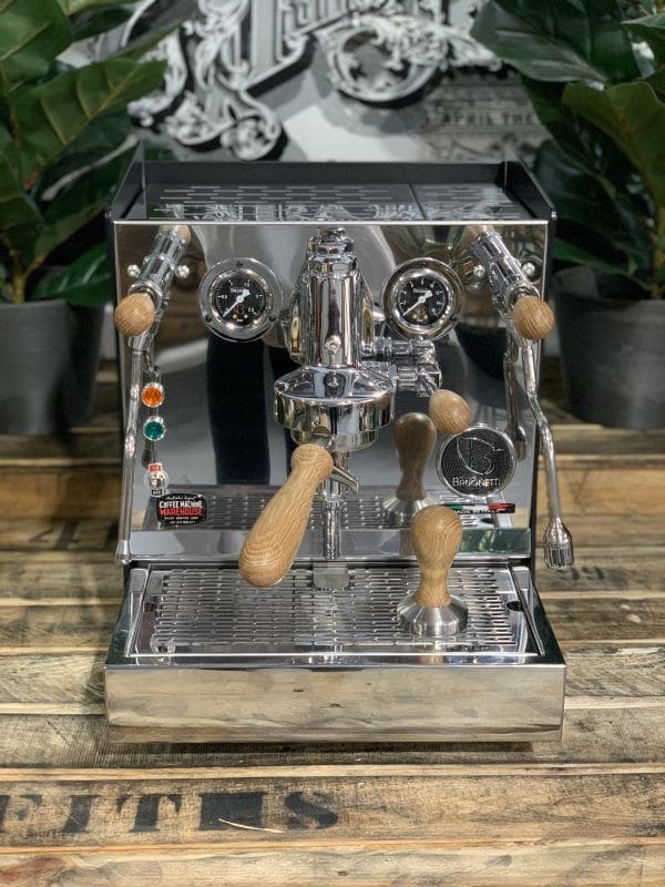 Brugnetti Giulietta Black Sides - 1 Group Commercial Espresso Machine - Timber