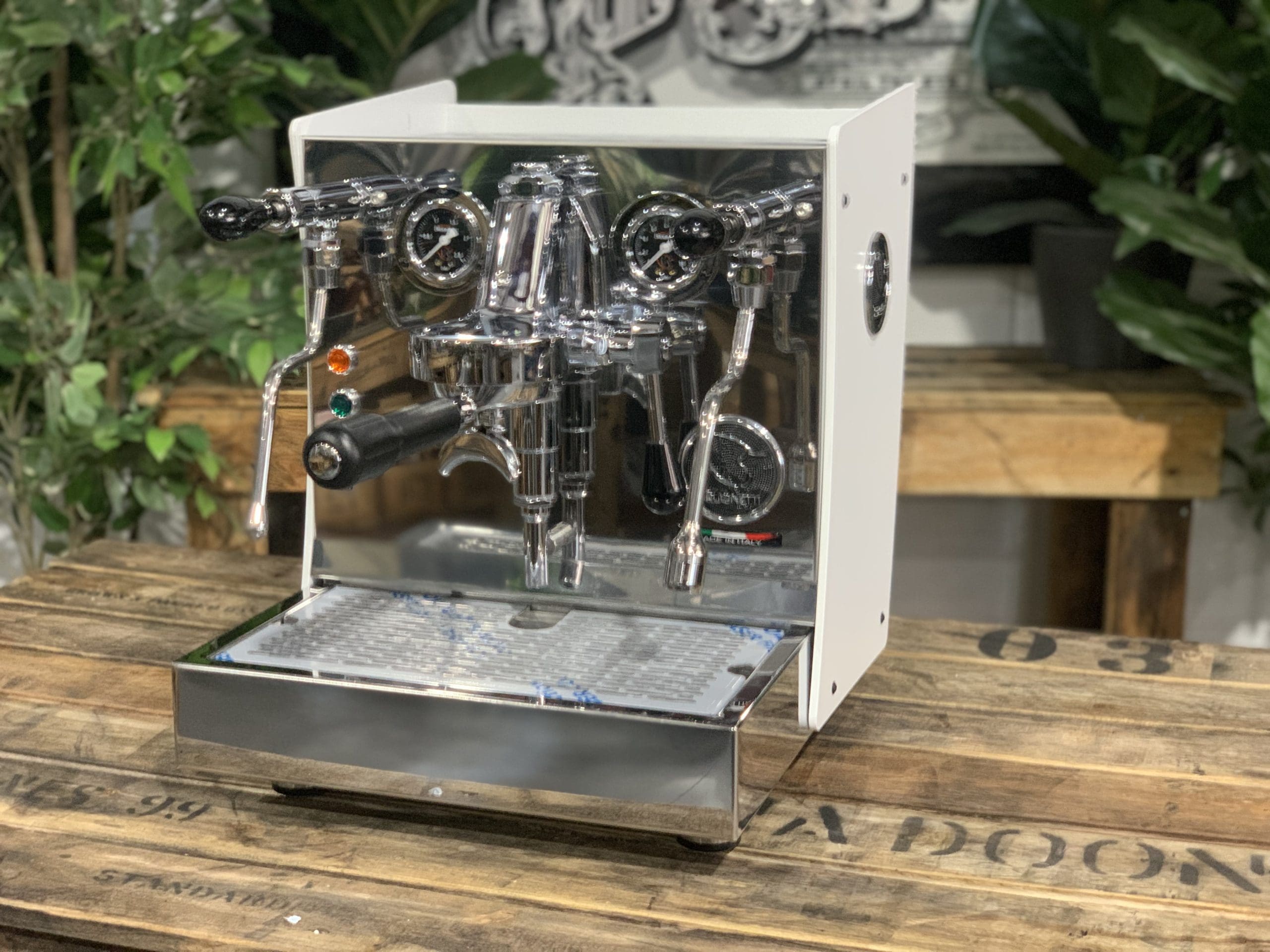 Brugnetti Giulietta White - 1 Group Commercial Espresso Machine - Stainless