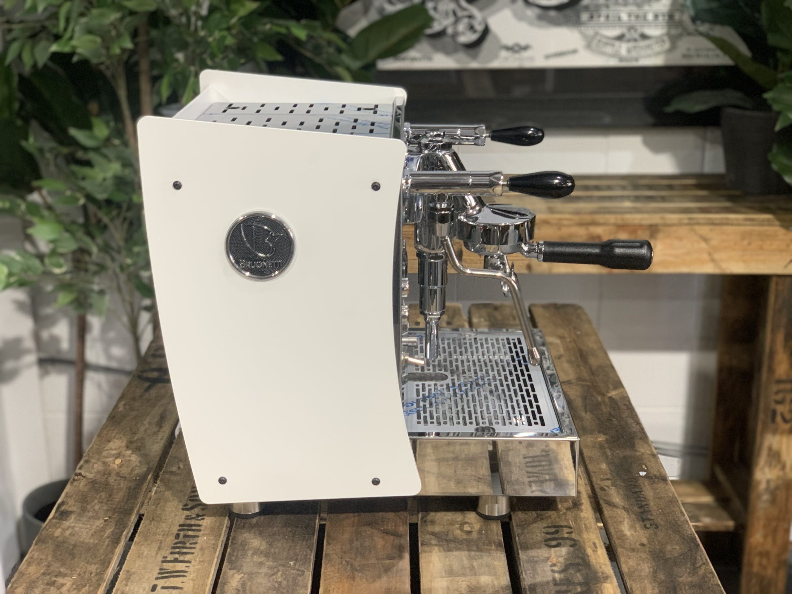 Brugnetti Giulietta White - 1 Group Commercial Espresso Machine - Stainless