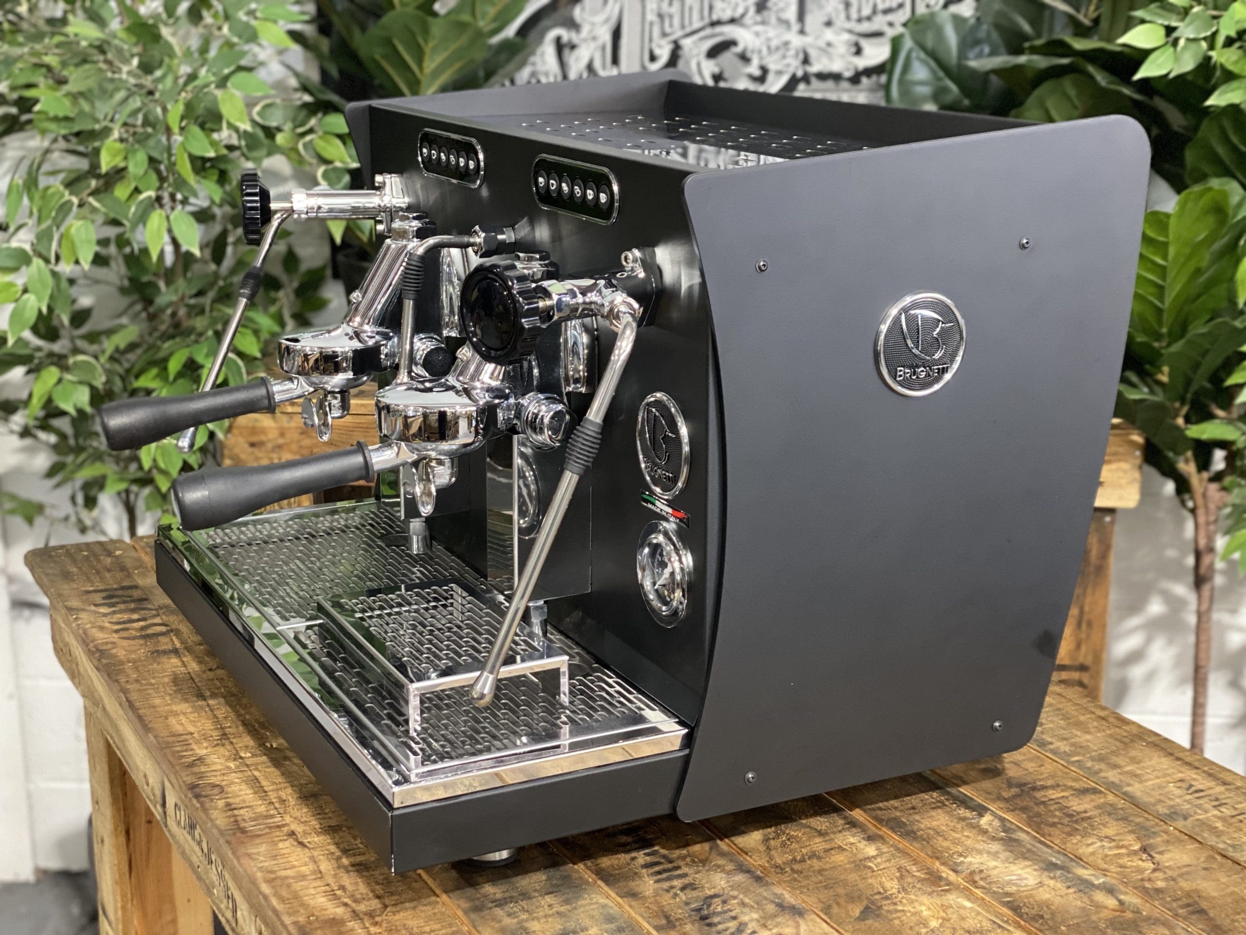 Brugnetti Giulia Manufactum 2 Group Black Espresso Coffee Machine - 31961