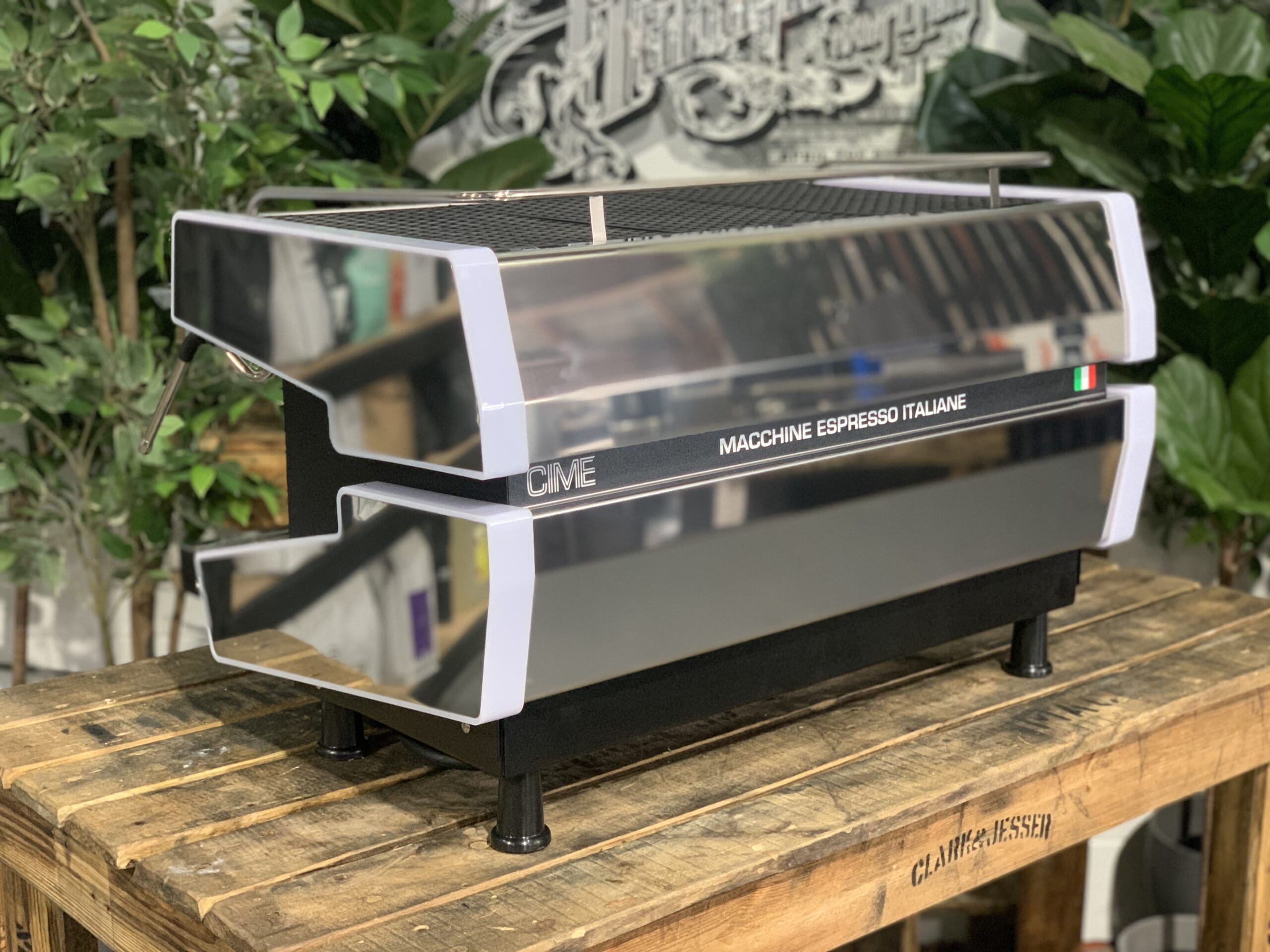 CIME CO-03 NEO E61 Stainless - 2 Group Commercial Espresso Machine - White