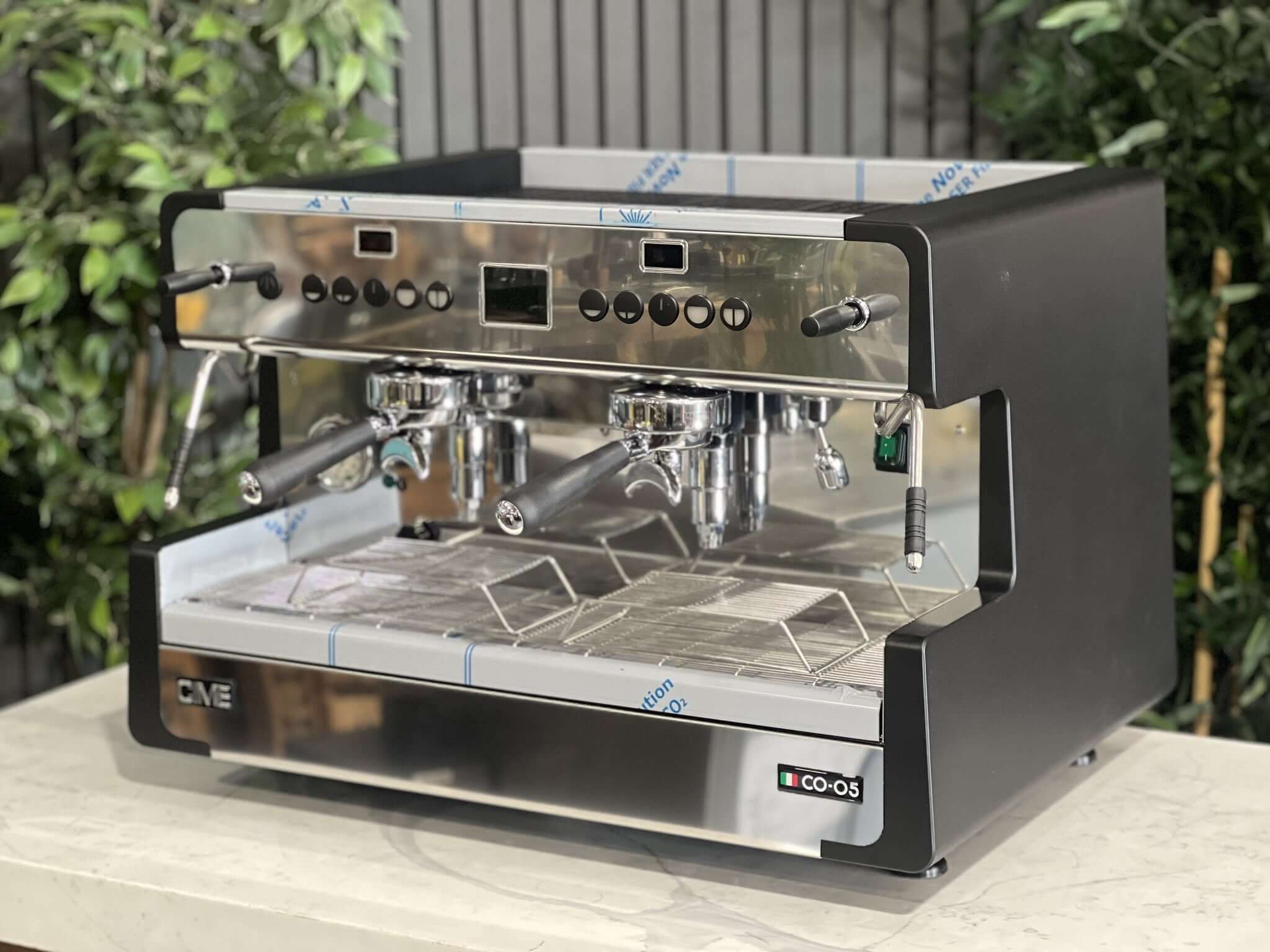 Cime Co-05 Multi Boiler Pid Brand Black - 2 Group Commercial Espresso Machine - Stainless