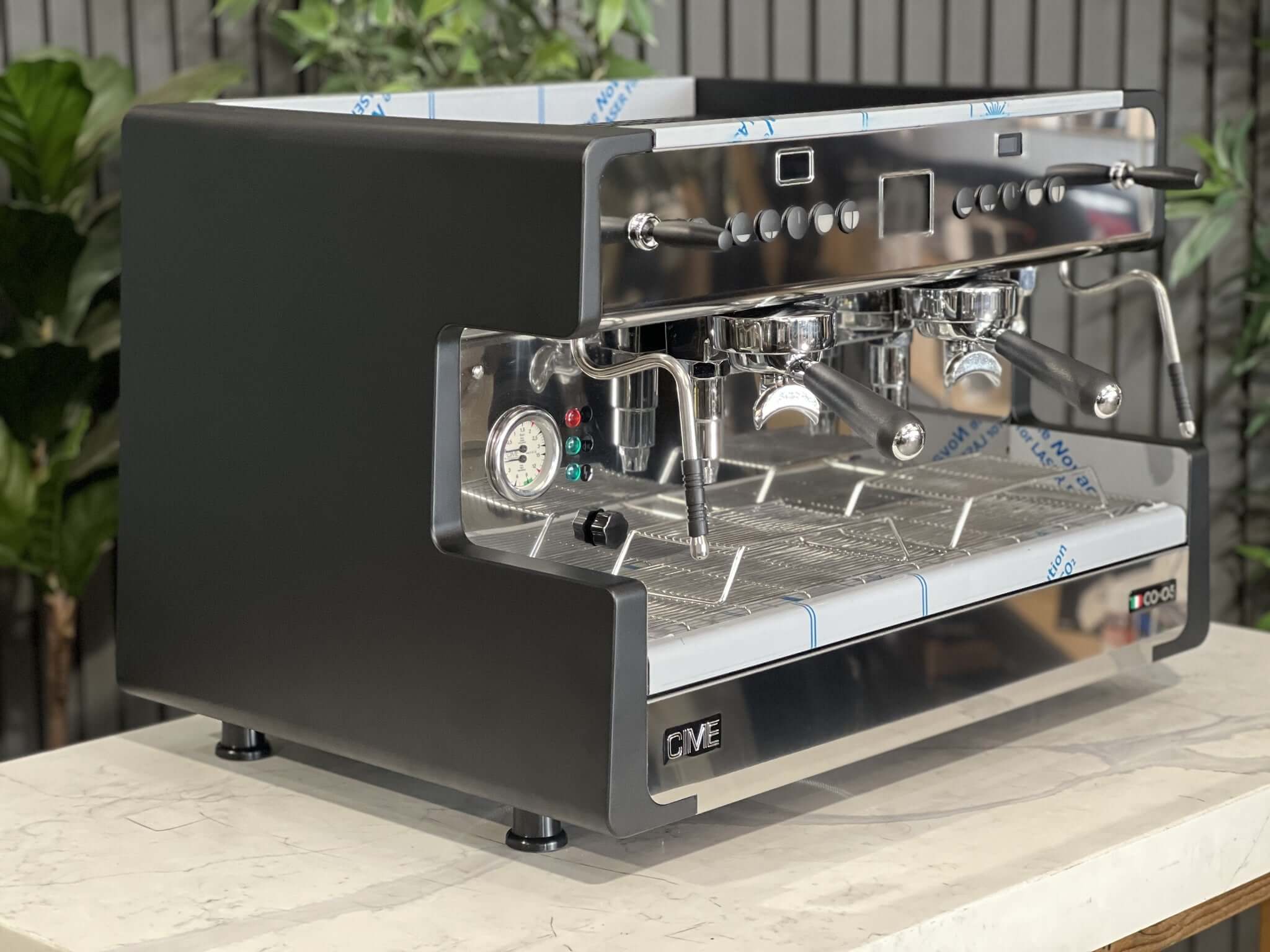 Cime Co-05 Multi Boiler Pid Brand Black - 2 Group Commercial Espresso Machine - Stainless