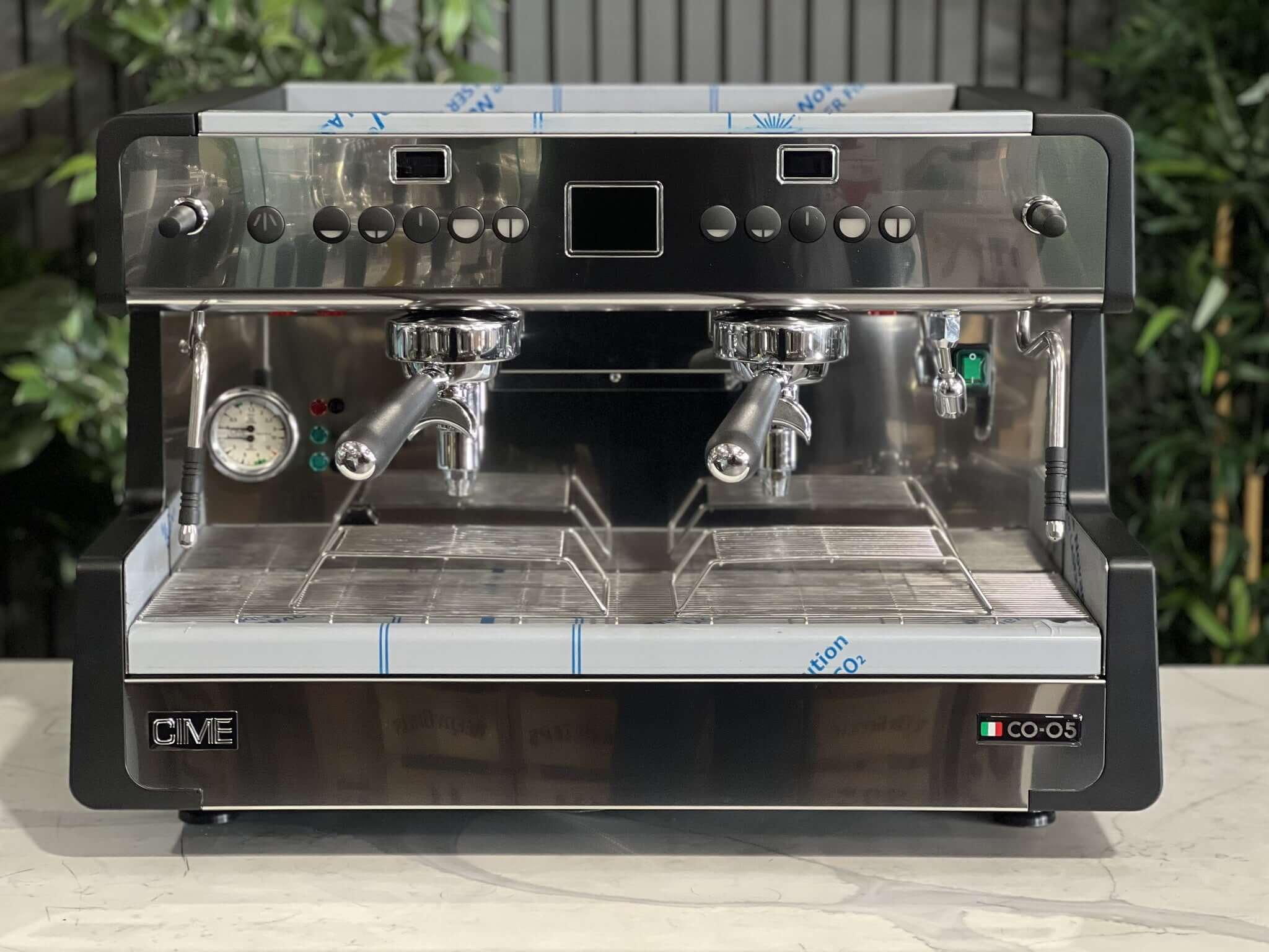 Cime Co-05 Multi Boiler Pid Brand Black - 2 Group Commercial Espresso Machine - Stainless