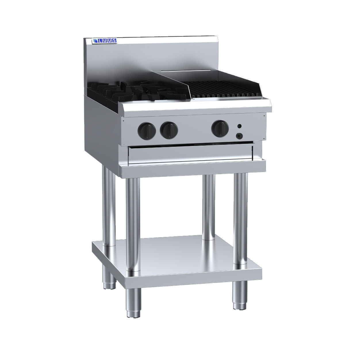 Luus 2 Burner 300mm Chargrill Cooktop CS-2B3C