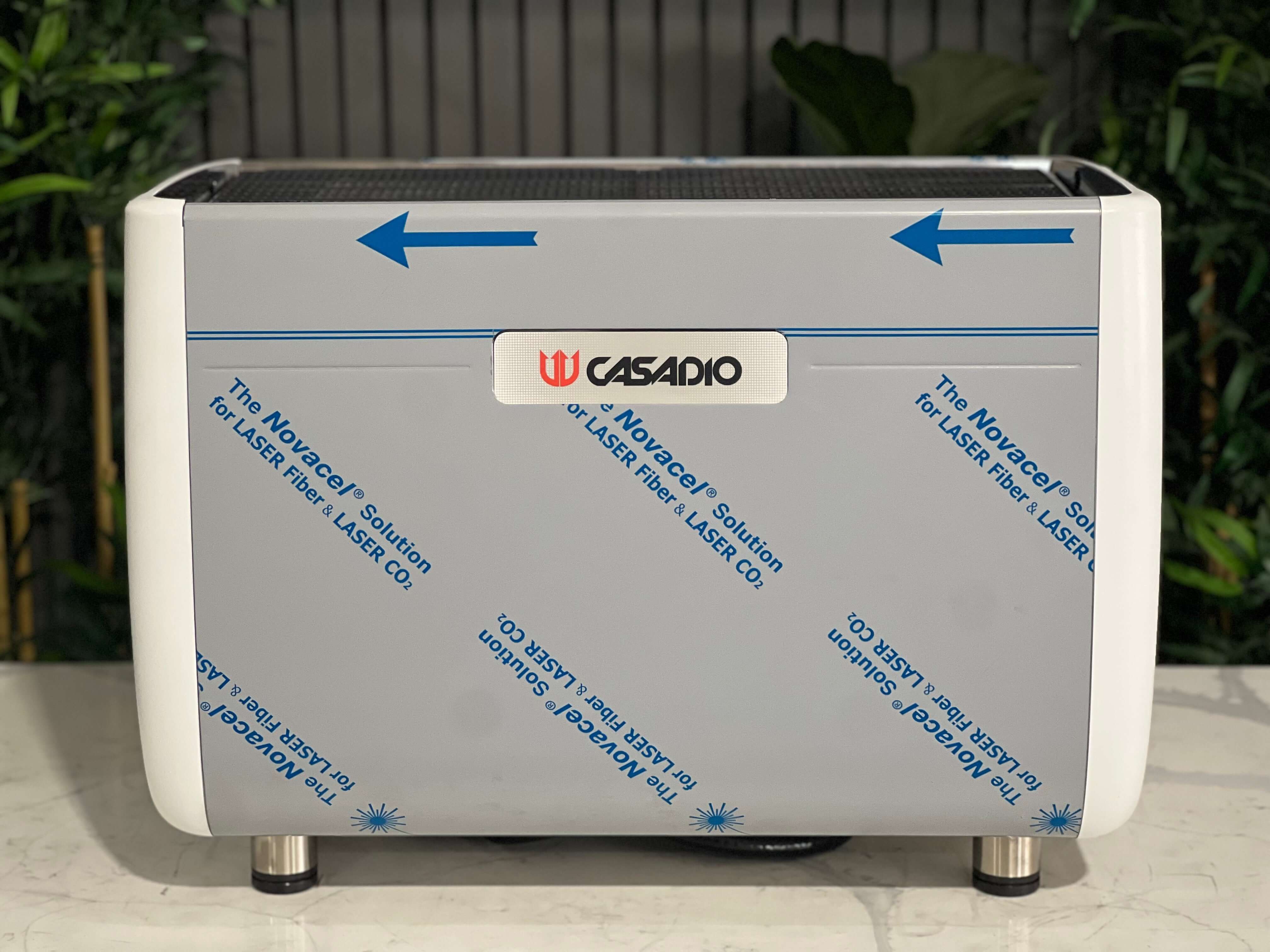 Casadio Undici Brand White - 2 Group Commercial Espresso Machine - Stainless