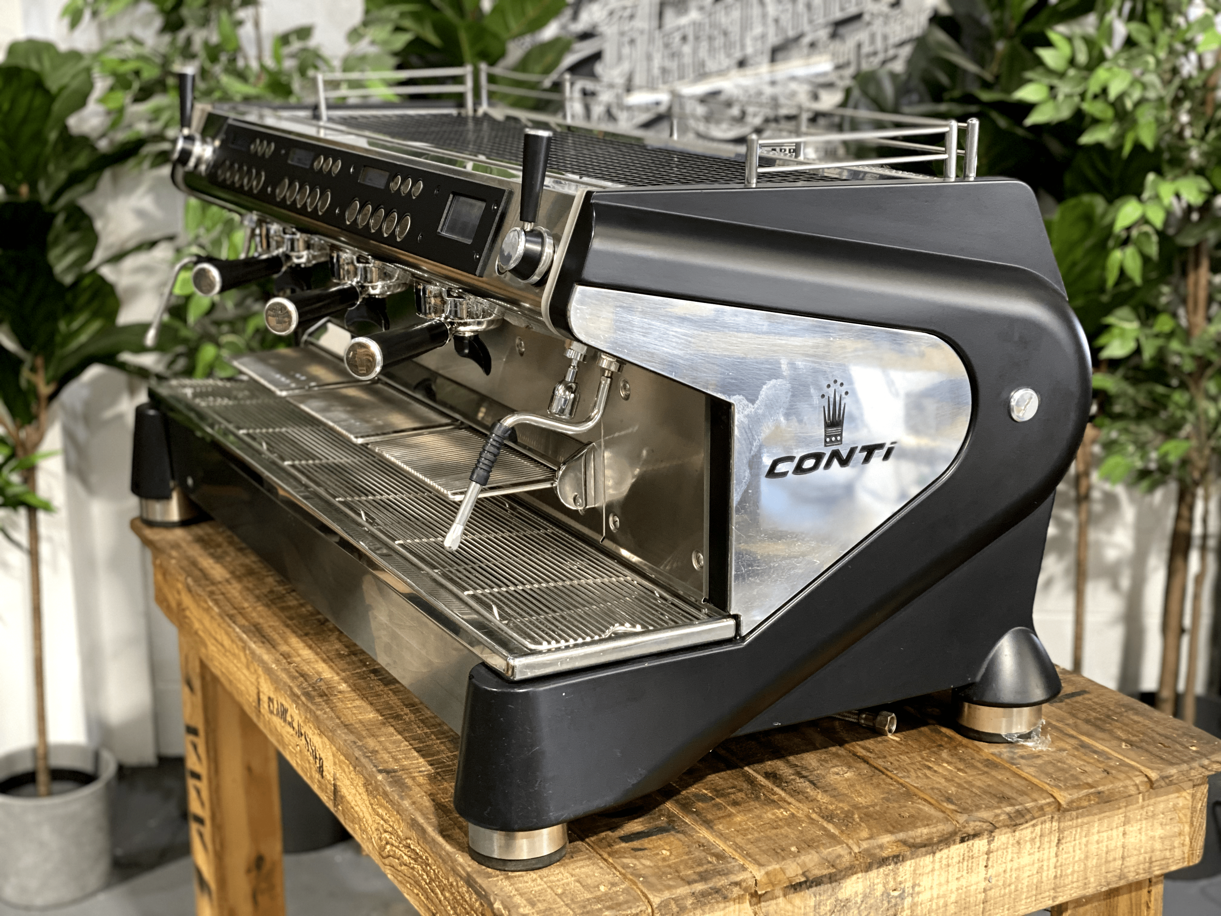 Conti Monte Carlo 3 Group Black Espresso Coffee Machine - 31872