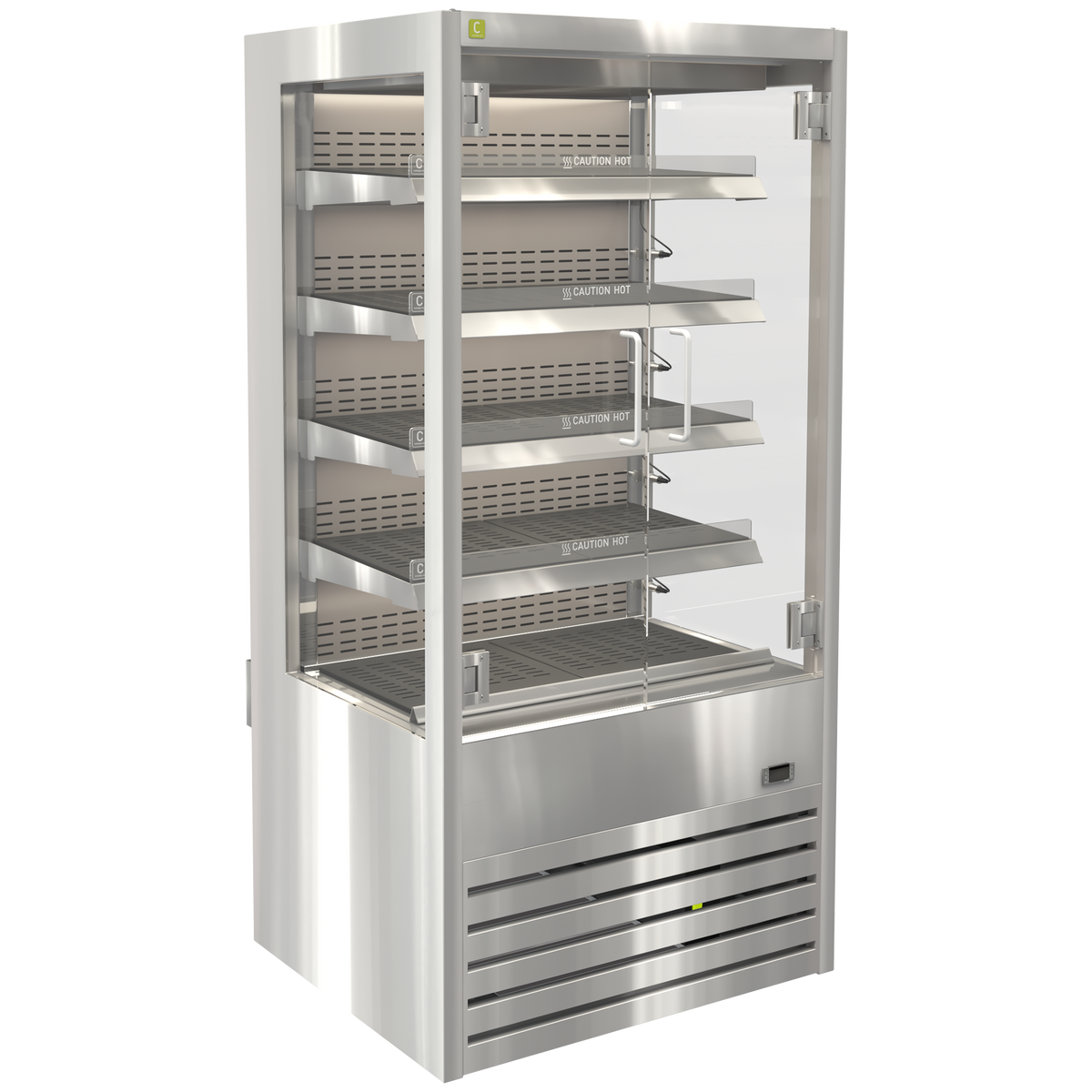 Cossiga Heated Open Fronted Multideck Cabinet with Hinged Door 900mmW - DTGHT9