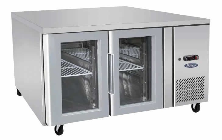 Commercial Under Bench Fridges Glass Two Door | Atosa | EPF3721