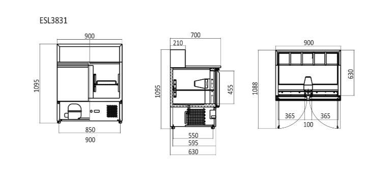 Commercial Pizza Prep Fridges Two Door | Atosa | ESL3831