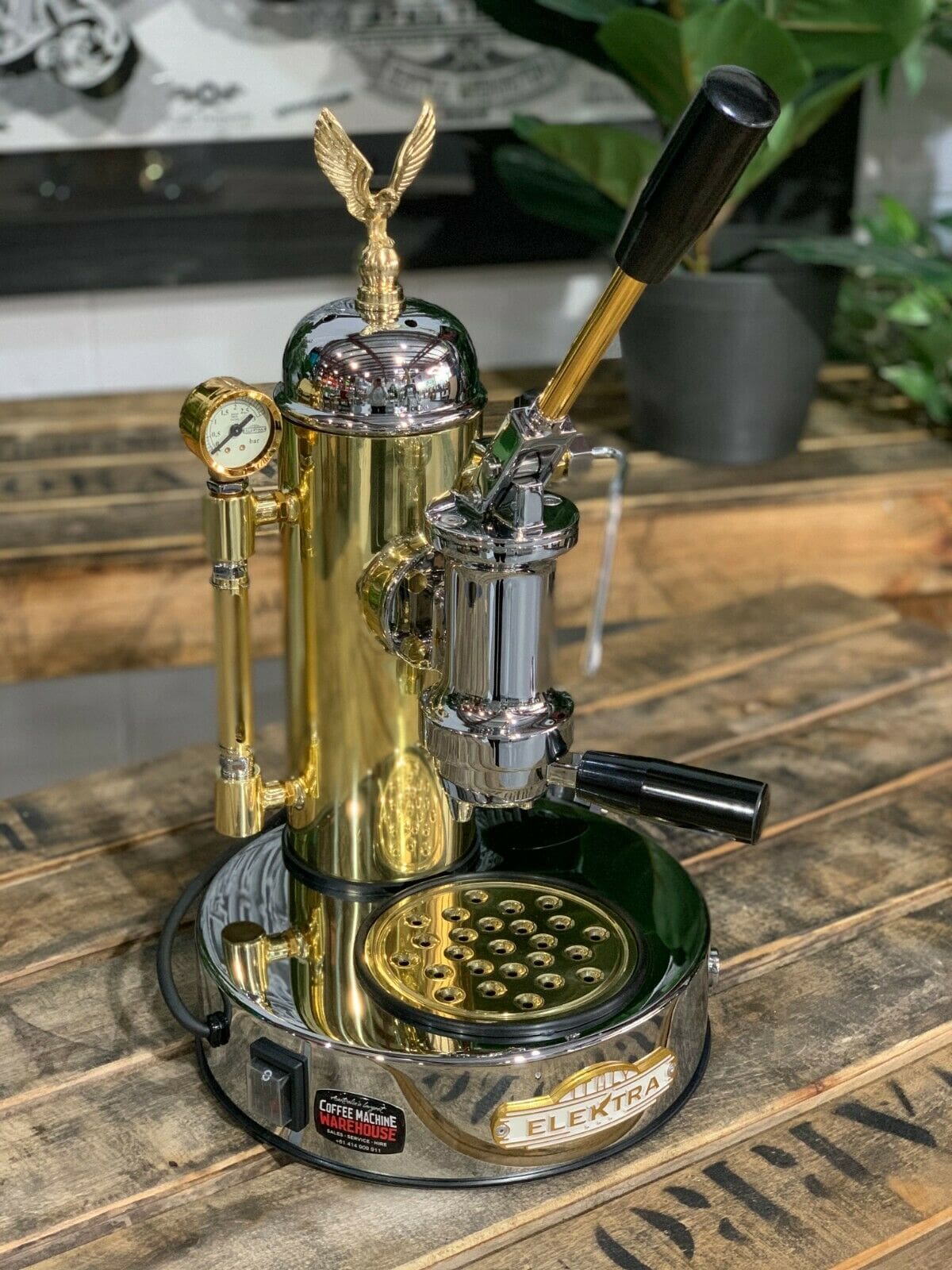 Elektra Micro Casa Chrome - 1 Group Commercial Espresso Machine - Gold