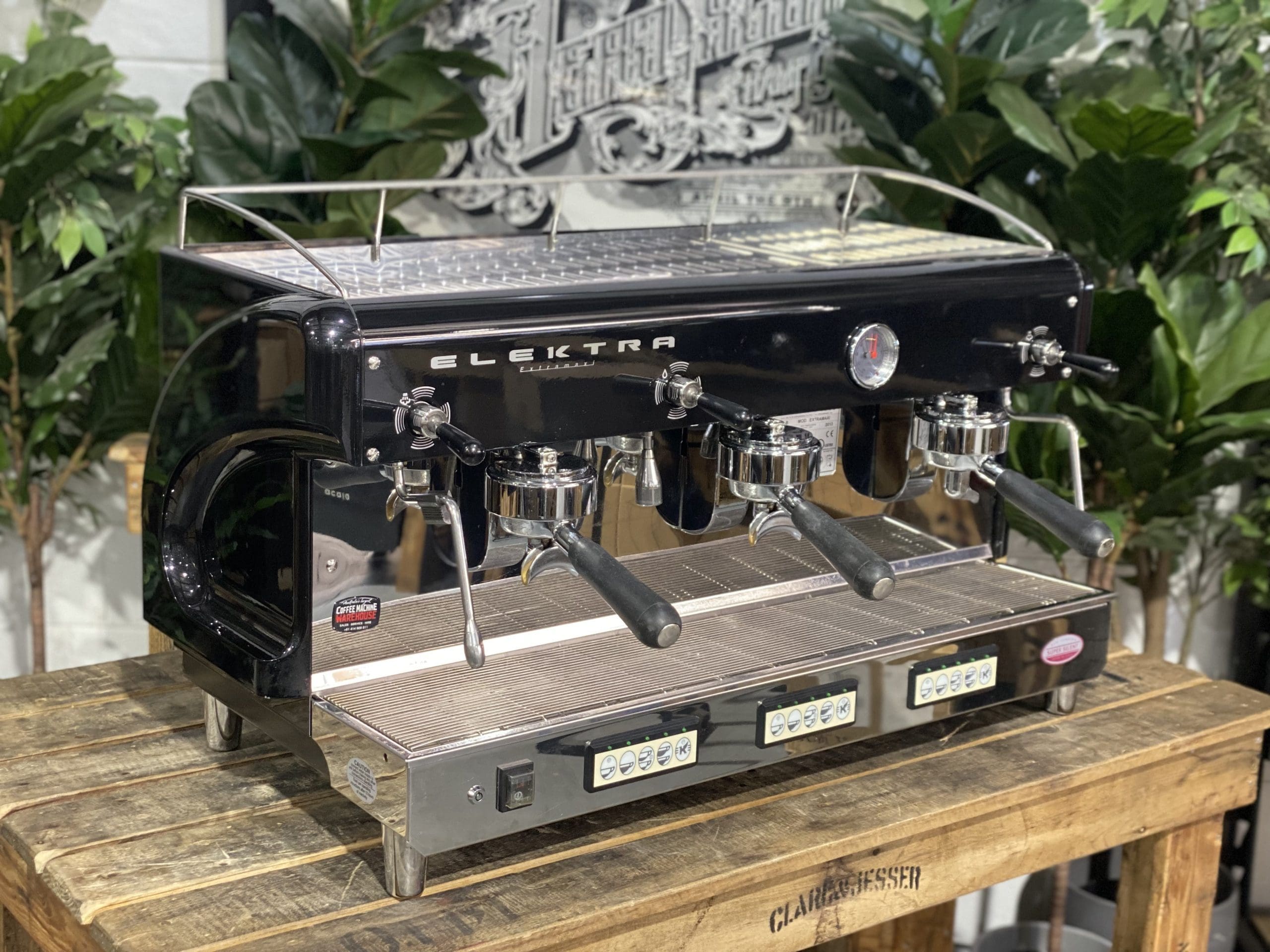 Elektra Maxi - 3 Group Commercial Espresso Machine - Black