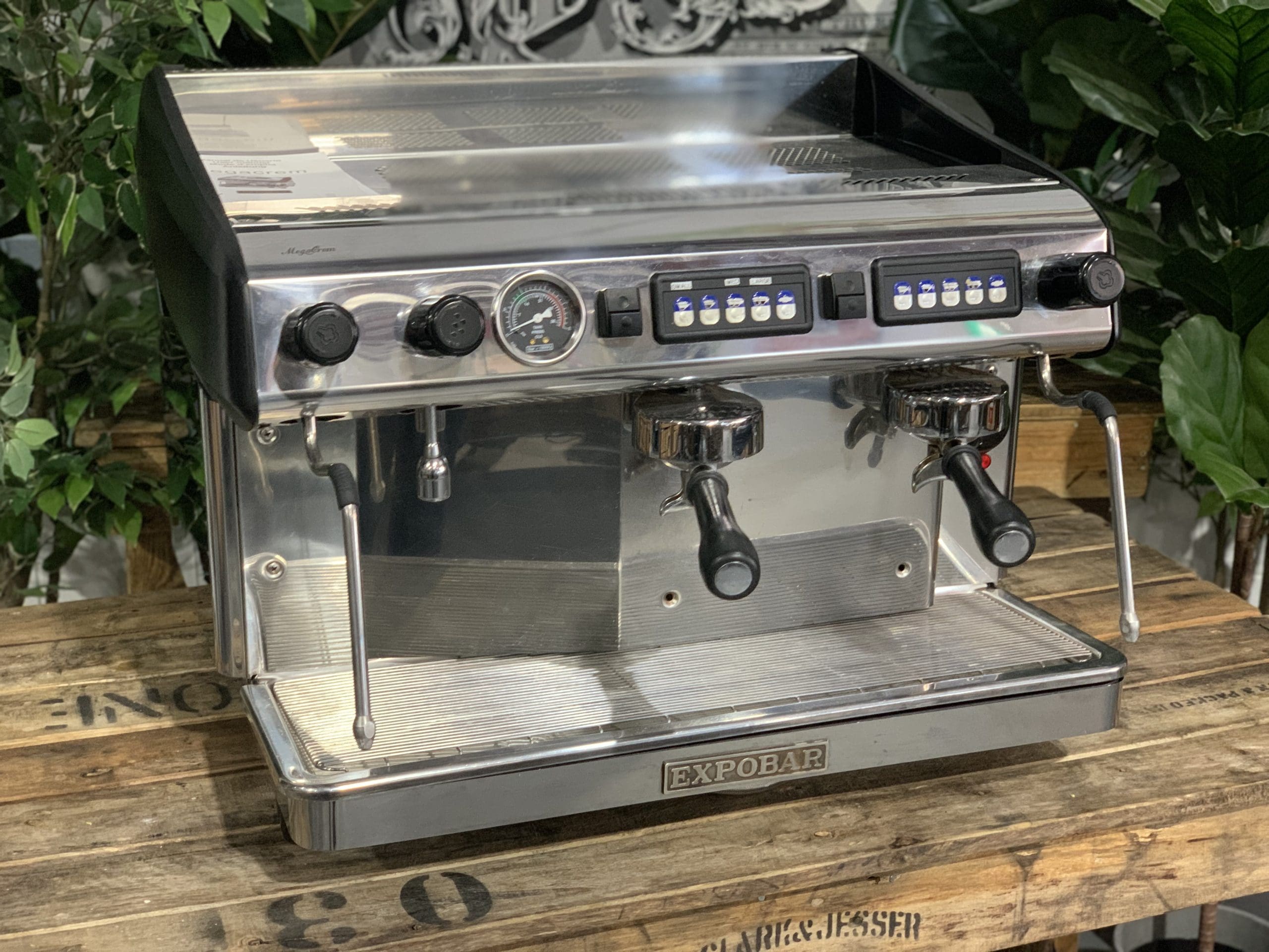 Expobar Megacrem High Cup - 2 Group Commercial Espresso Machine - Stainless Steel