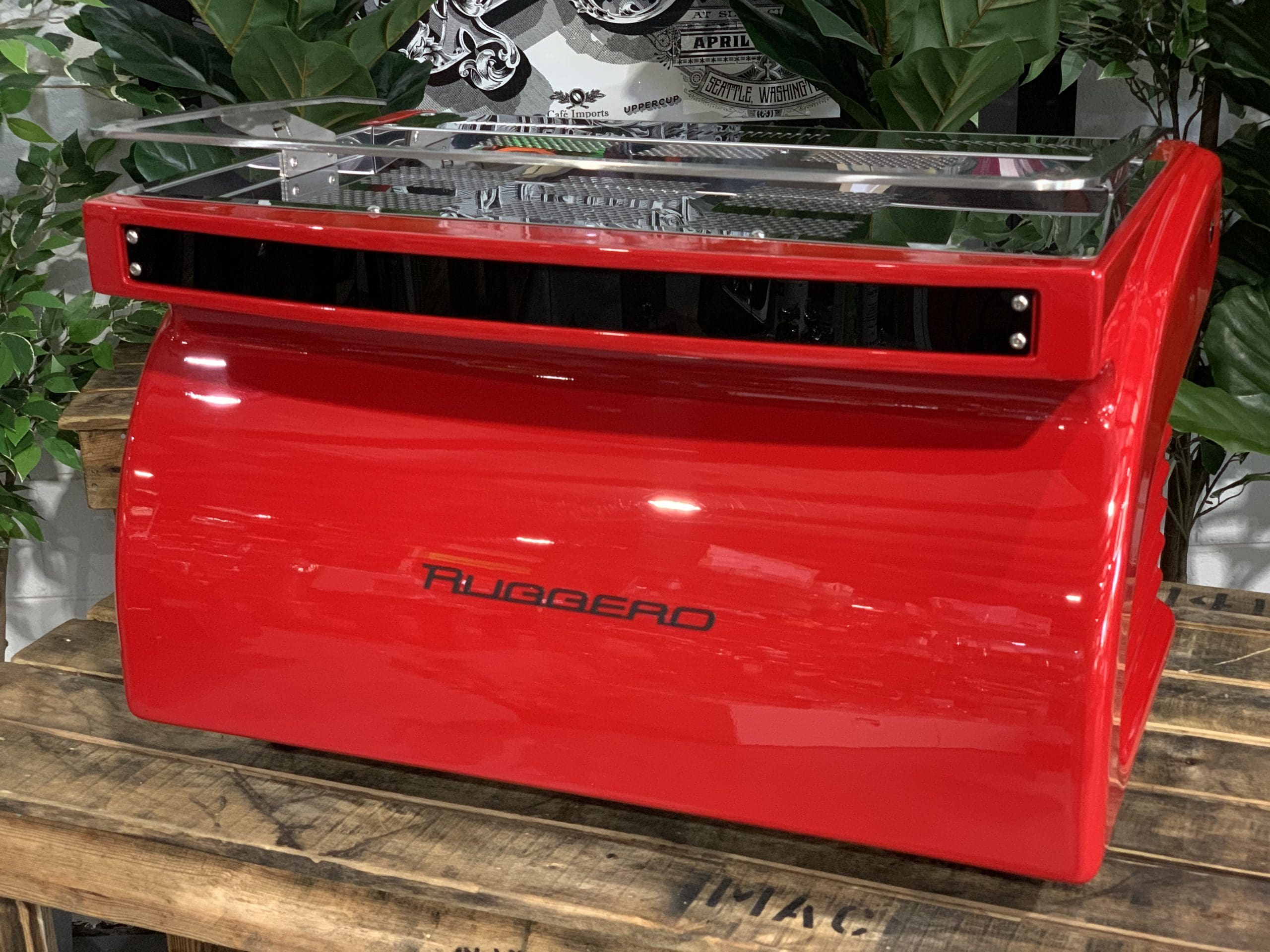 Expobar Ruggero Classic Flick Taps High Cup - 2 Group Commercial Espresso Machine - Red