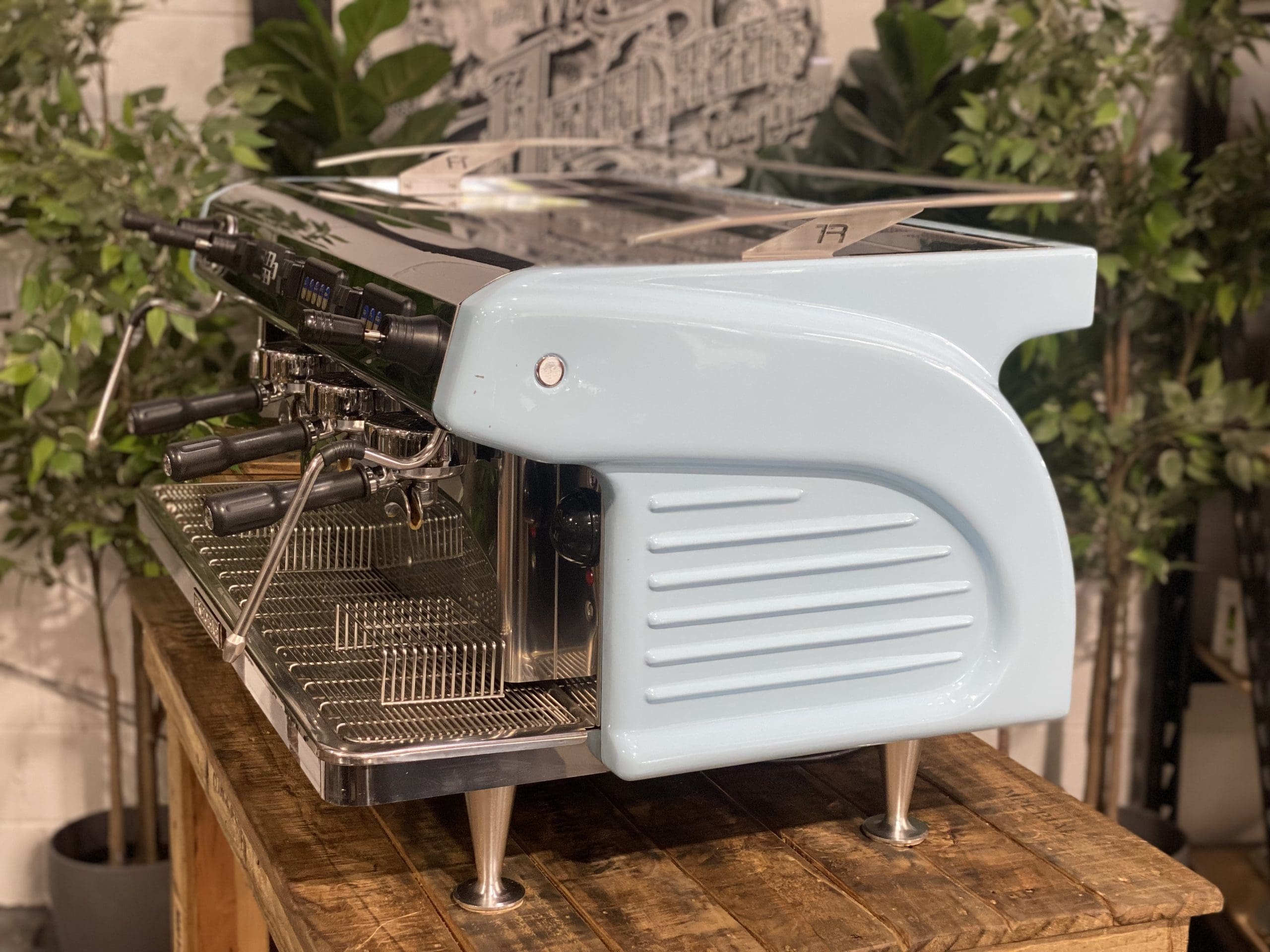Expobar Ruggero High Cup Baby - 3 Group Commercial Espresso Machine - Blue