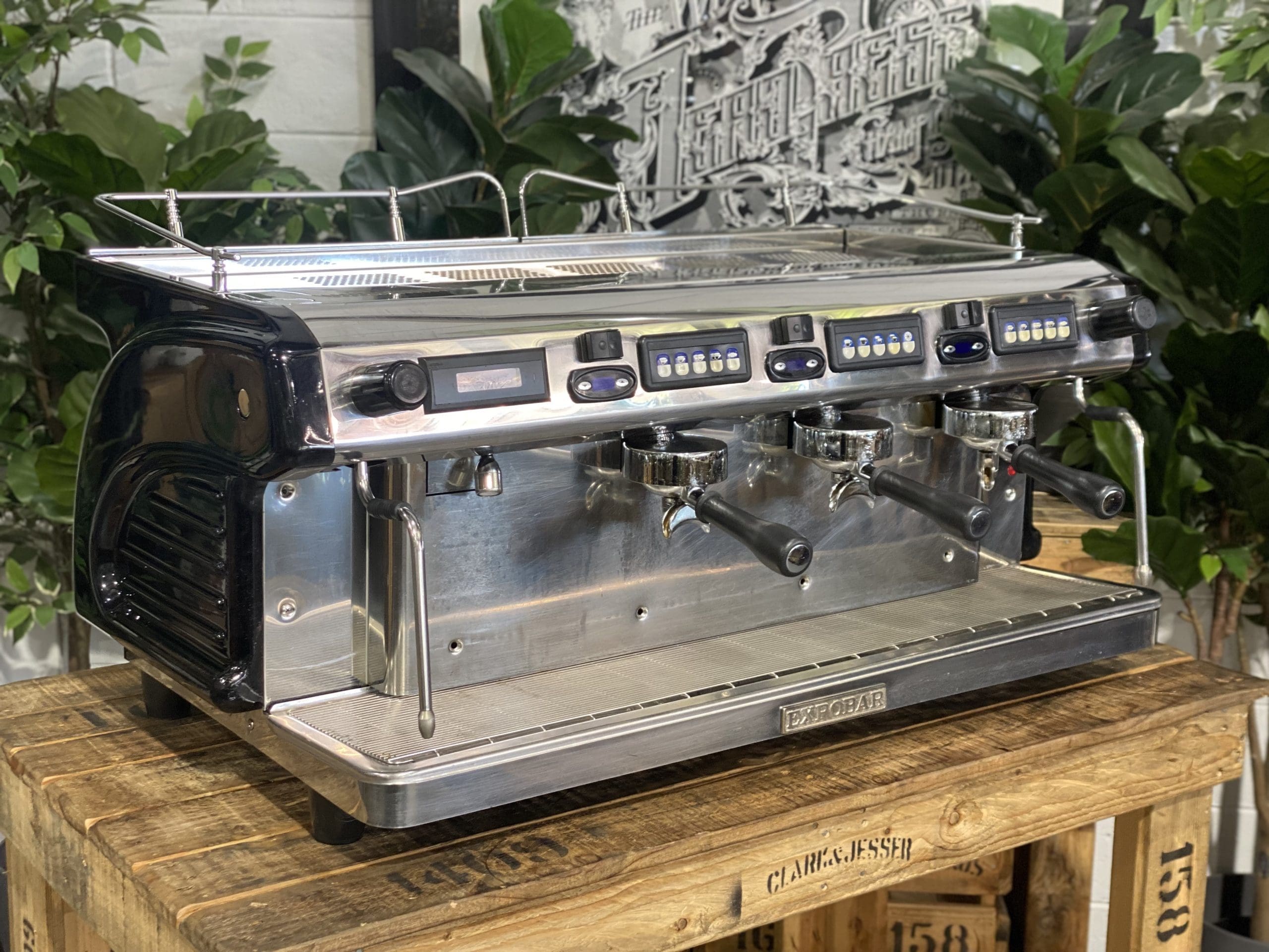 Expobar Ruggero Multiboiler Gloss - 3 Group Commercial Espresso Machine - Black