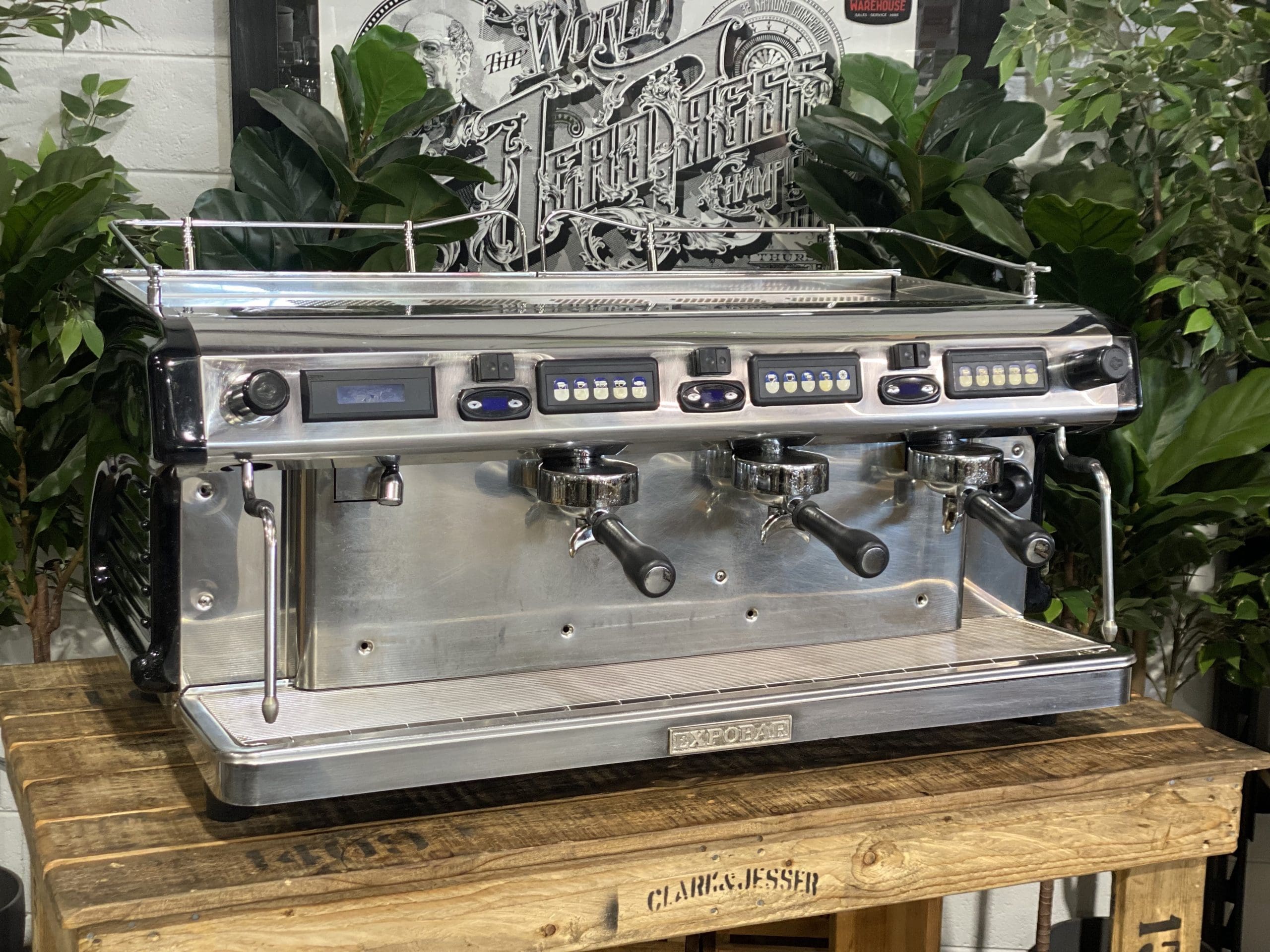 Expobar Ruggero Multiboiler Gloss - 3 Group Commercial Espresso Machine - Black