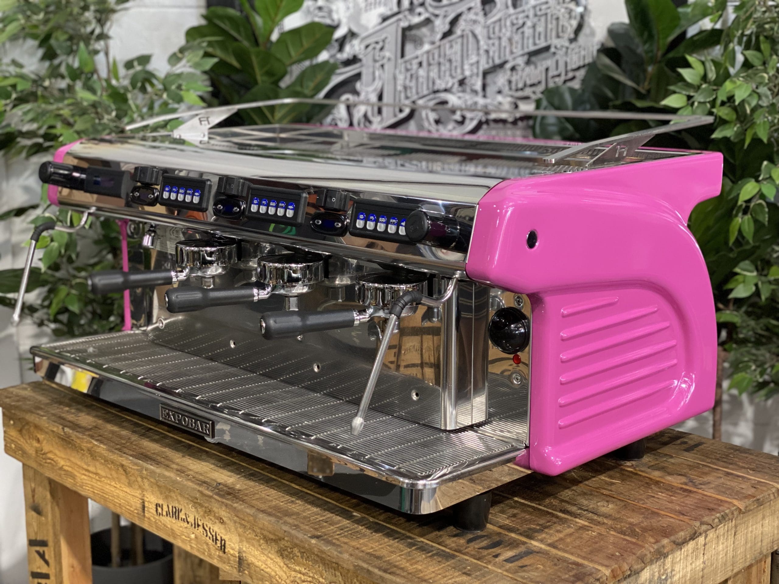 Expobar Ruggero - 3 Group Commercial Espresso Machine - Pink