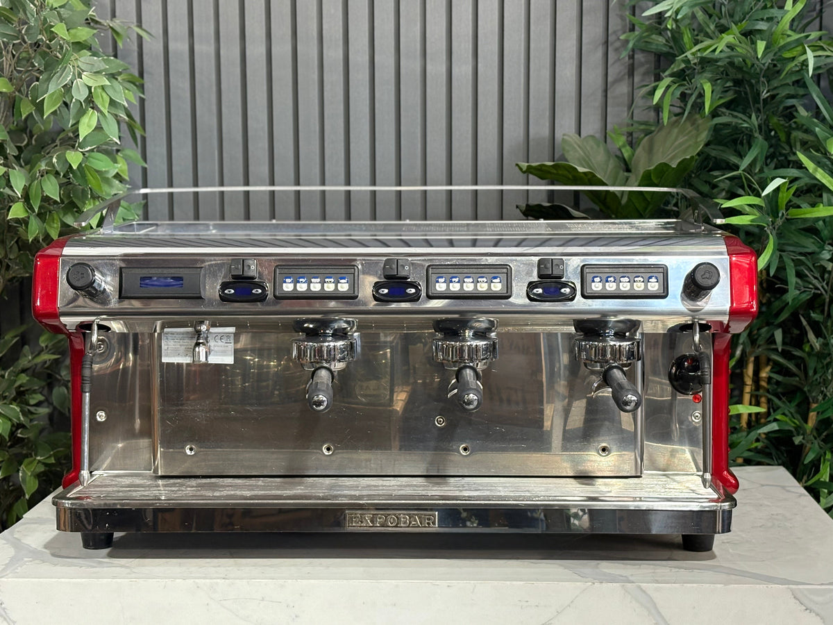 Expobar Ruggero Multiboiler - - 3 Group Commercial Espresso Machine - Commercial - Gloss Red