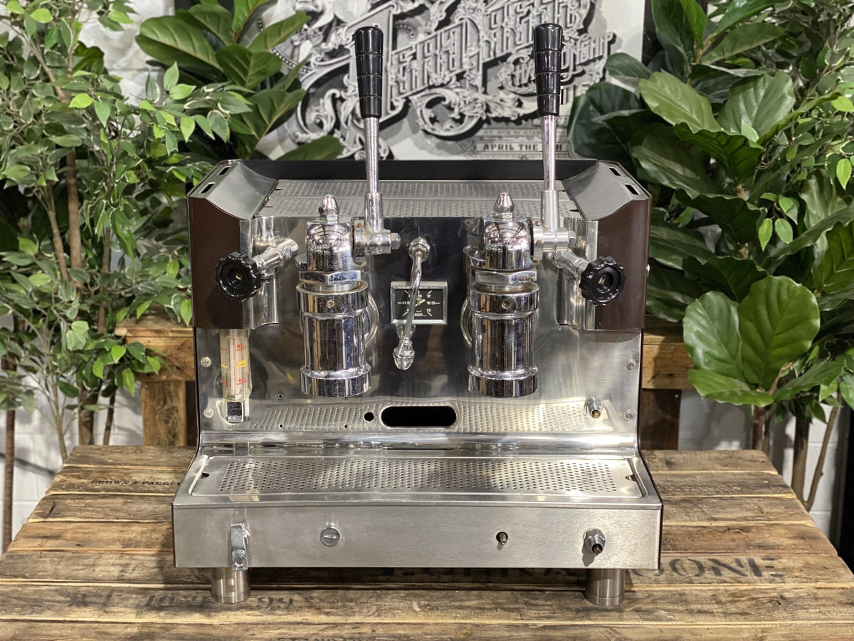 Gaggia Tell Lever 1979 - - 2 Group Commercial Espresso Machine - Commercial - Brown