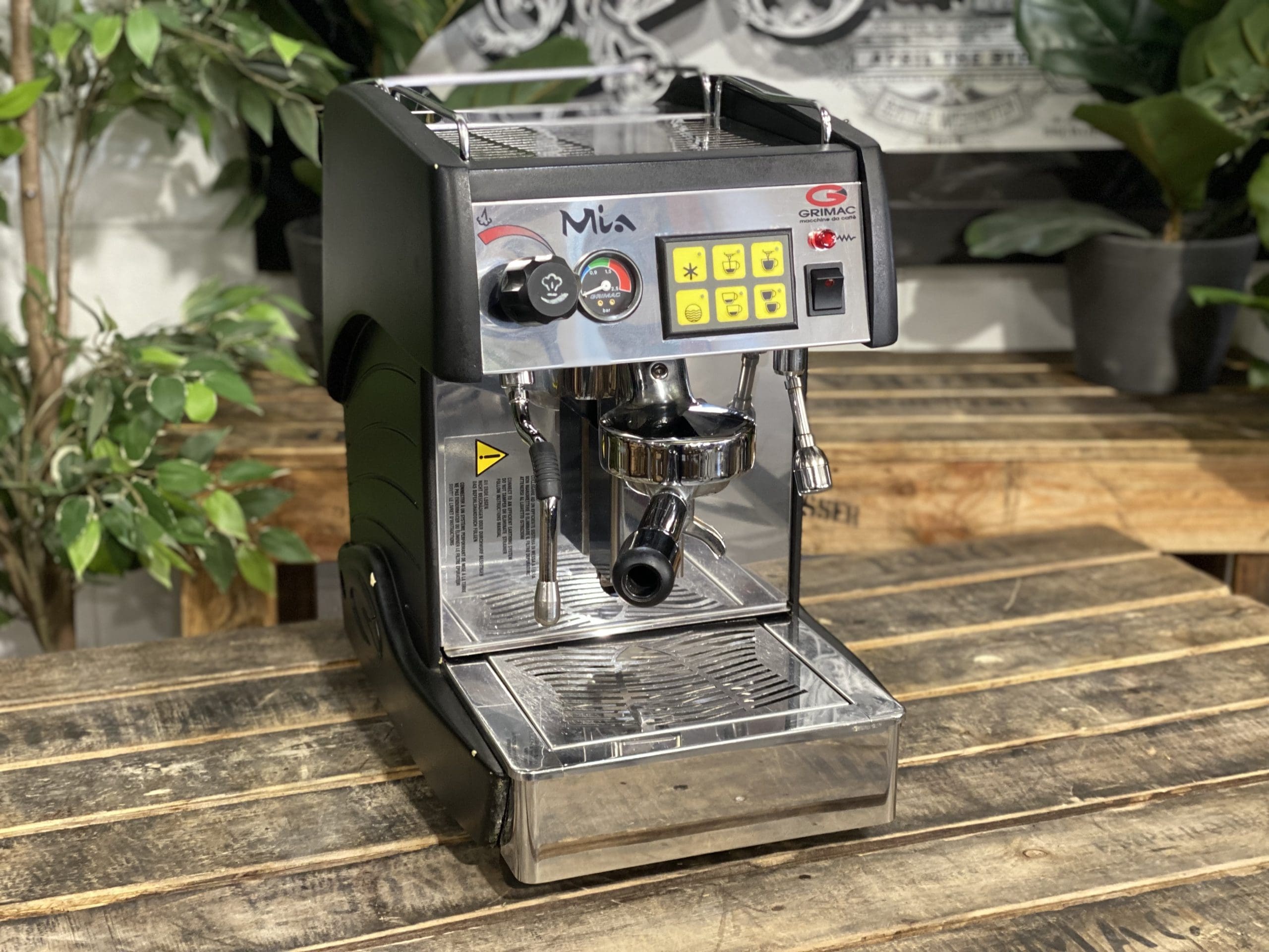 Grimac Mia Volumetric Black - 1 Group Commercial Espresso Machine - Stainless