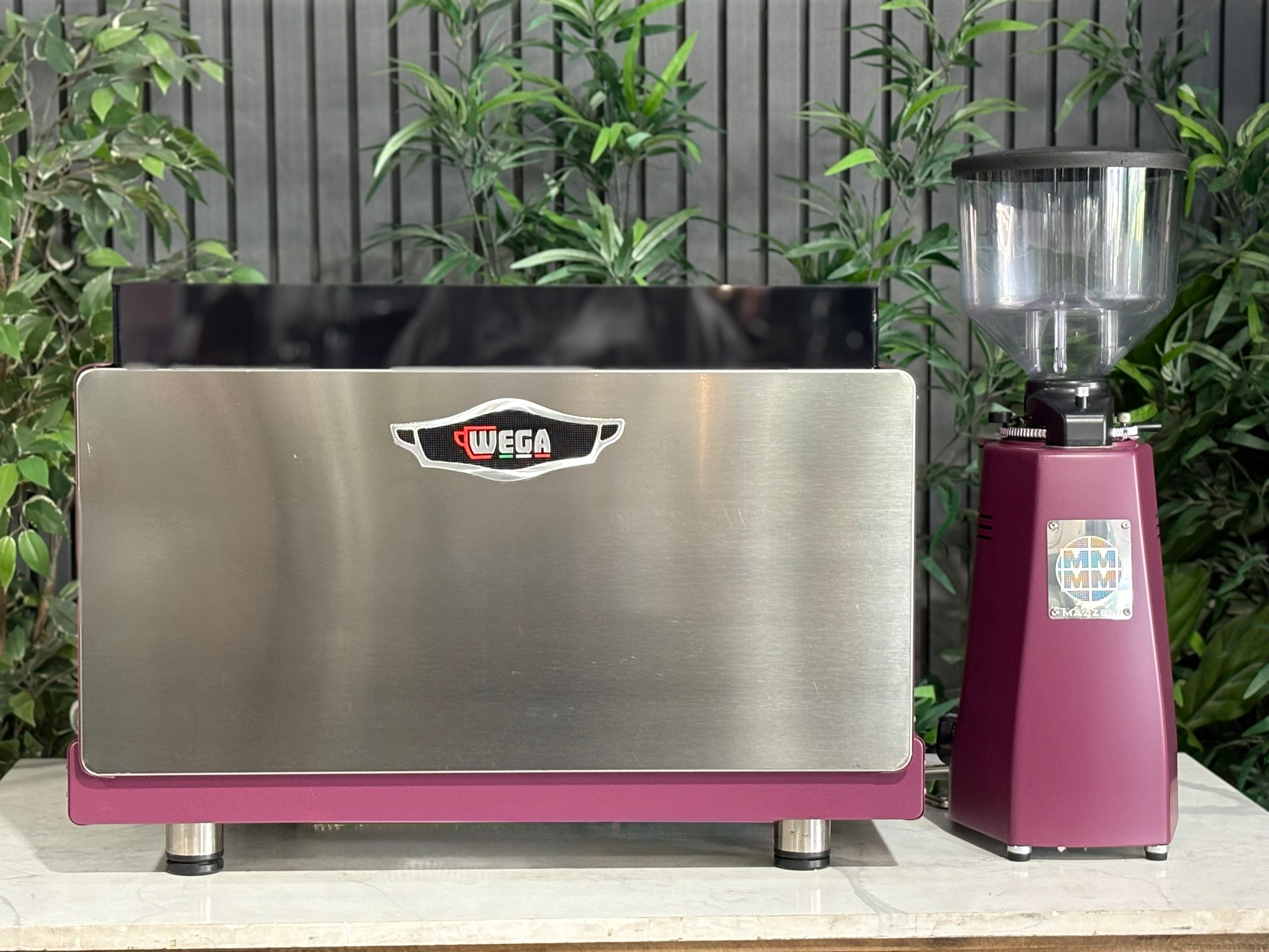 Wega Pegaso EVD & Mazzer Major Electronic Grinder Package - 2 Group Commercial Espresso Machine