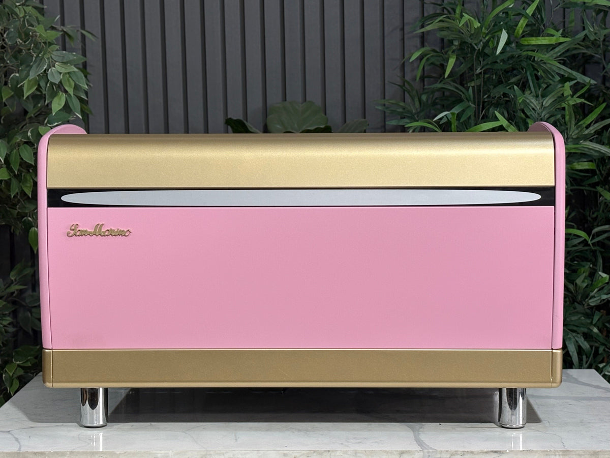 San Marino Lisa - - 3 Group Commercial Espresso Machine - Commercial - Pink, Gold & Timber